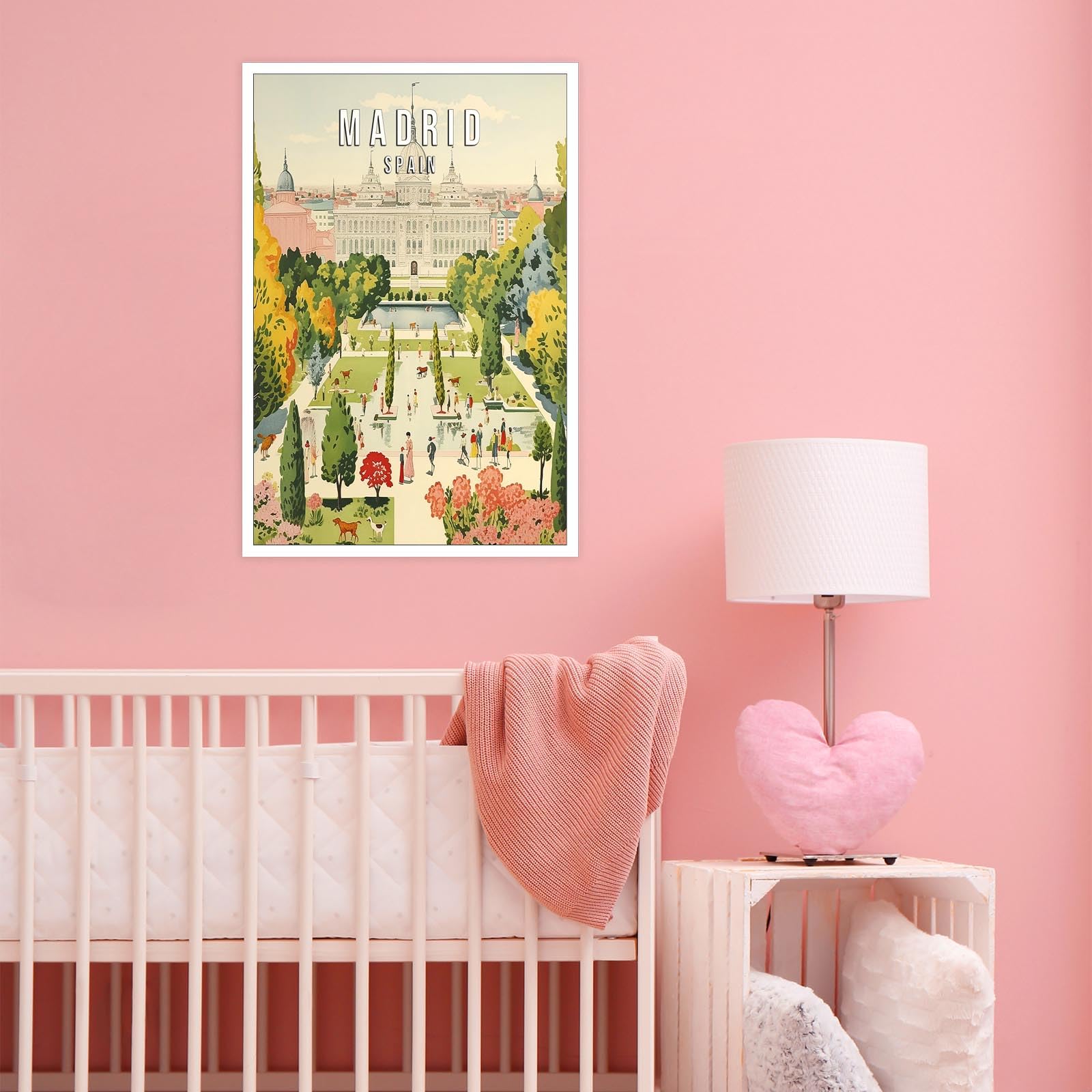 Foto 4 | Decoración Mural Vintage Con Paisaje De La Ciudad De Madrid, Estilo Retro, España, 40 X 60 Cm - Venta Internacional.