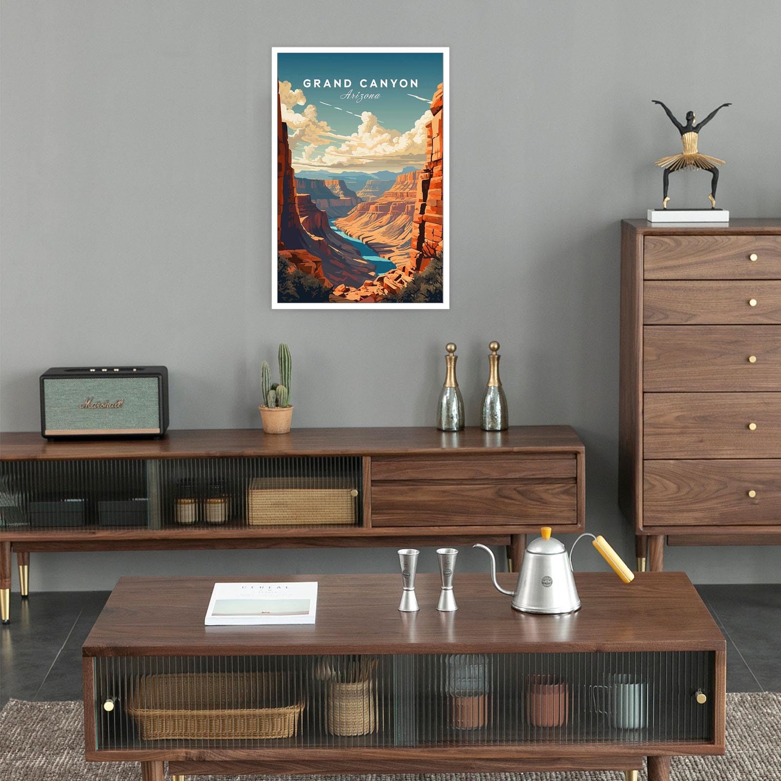 Foto 7 pulgar | Póster De Lienzo Vintage Con Paisajes Del Gran Cañón, 40 X 60 Cm, Sin Marco - Venta Internacional.