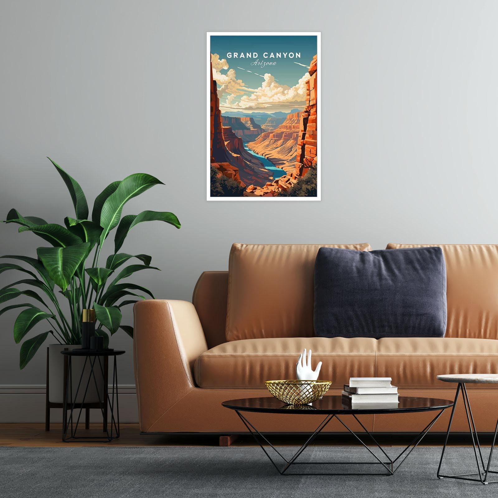 Foto 8 pulgar | Póster De Lienzo Vintage Con Paisajes Del Gran Cañón, 40 X 60 Cm, Sin Marco - Venta Internacional.