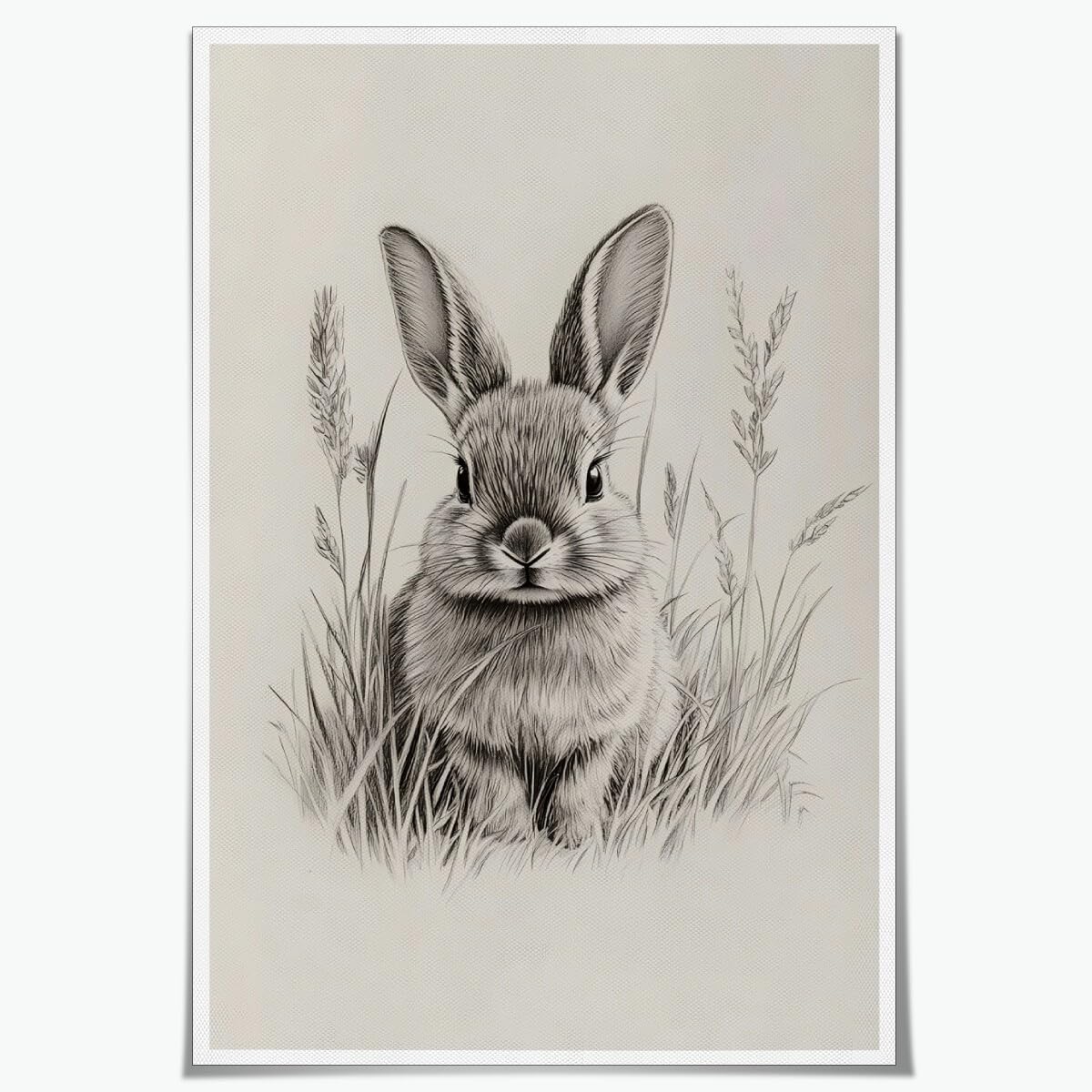 Lámina Decorativa Vintage Con Diseño De Conejito De Pascua, 40 X 60 Cm, Sin Marco - Venta Internacional.