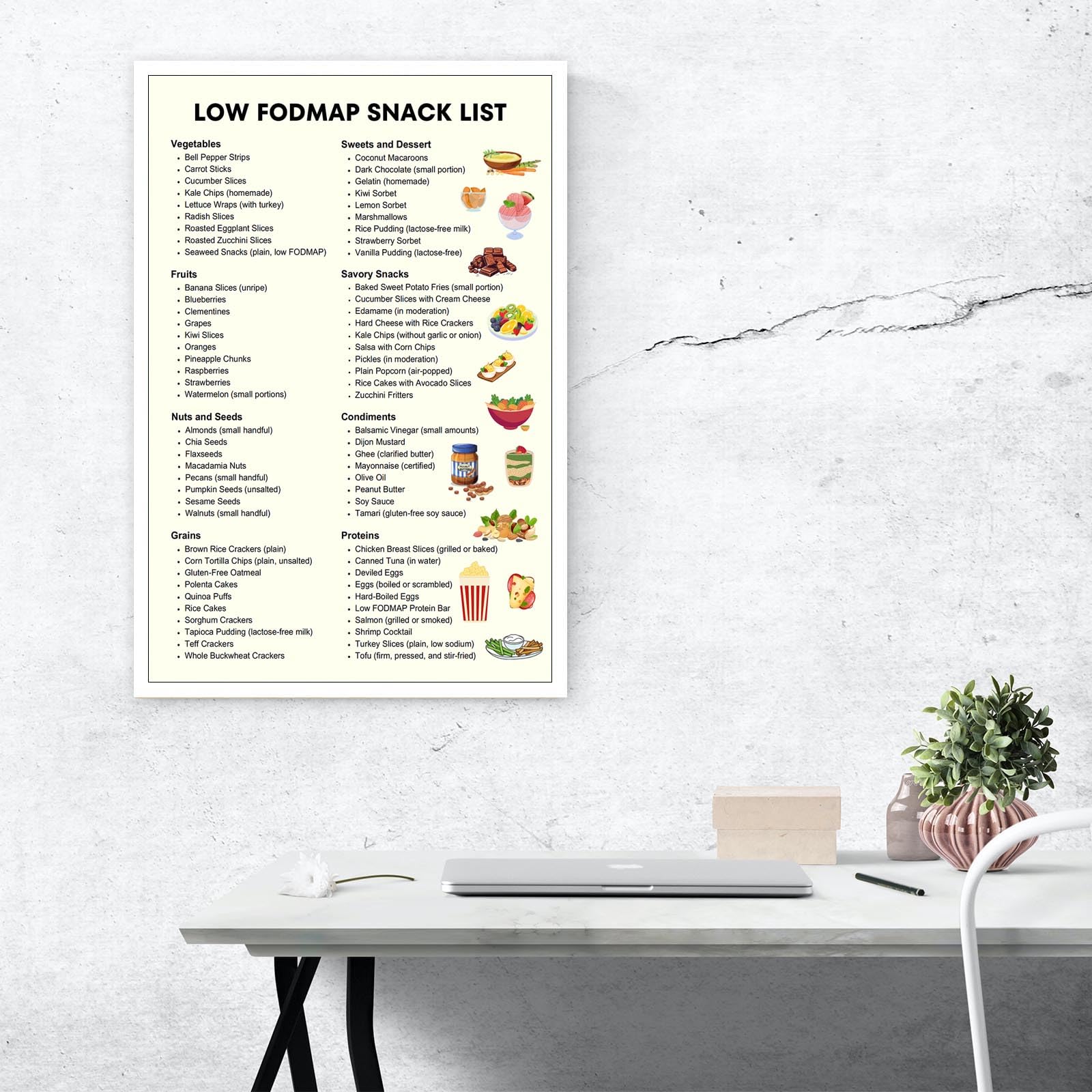 Foto 5 | Láminas Decorativas Para Pared, Divertidas Combinaciones De Alimentos Y Nutrientes, 40 X 60 Cm, Sin Marco - Ven