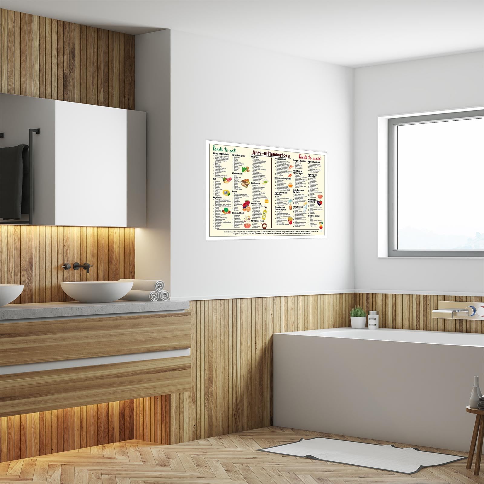 Foto 4 | Lienzo Para Pared Con Guía Dietética Para Concientizar Sobre Los Riñones, 40 X 60 Cm, Sin Marco - Venta Internacional.