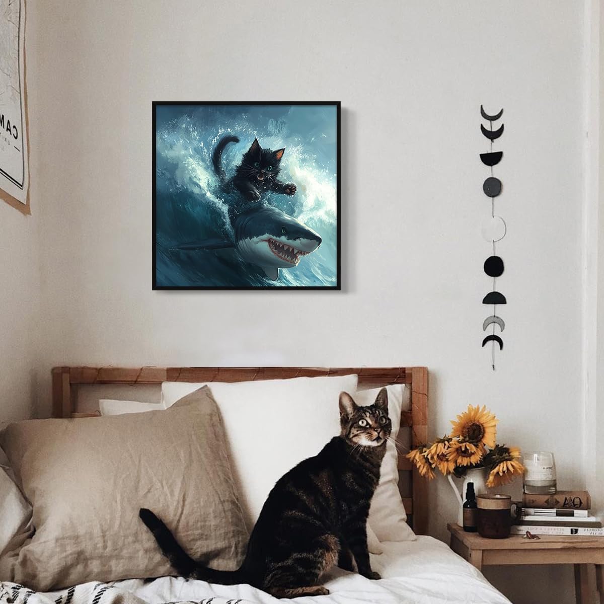 Foto 5 pulgar | Póster Mural Con Meme De Gato Gordo Contra Tiburón Y Gato Negro Contra Pulpo - Venta Internacional.