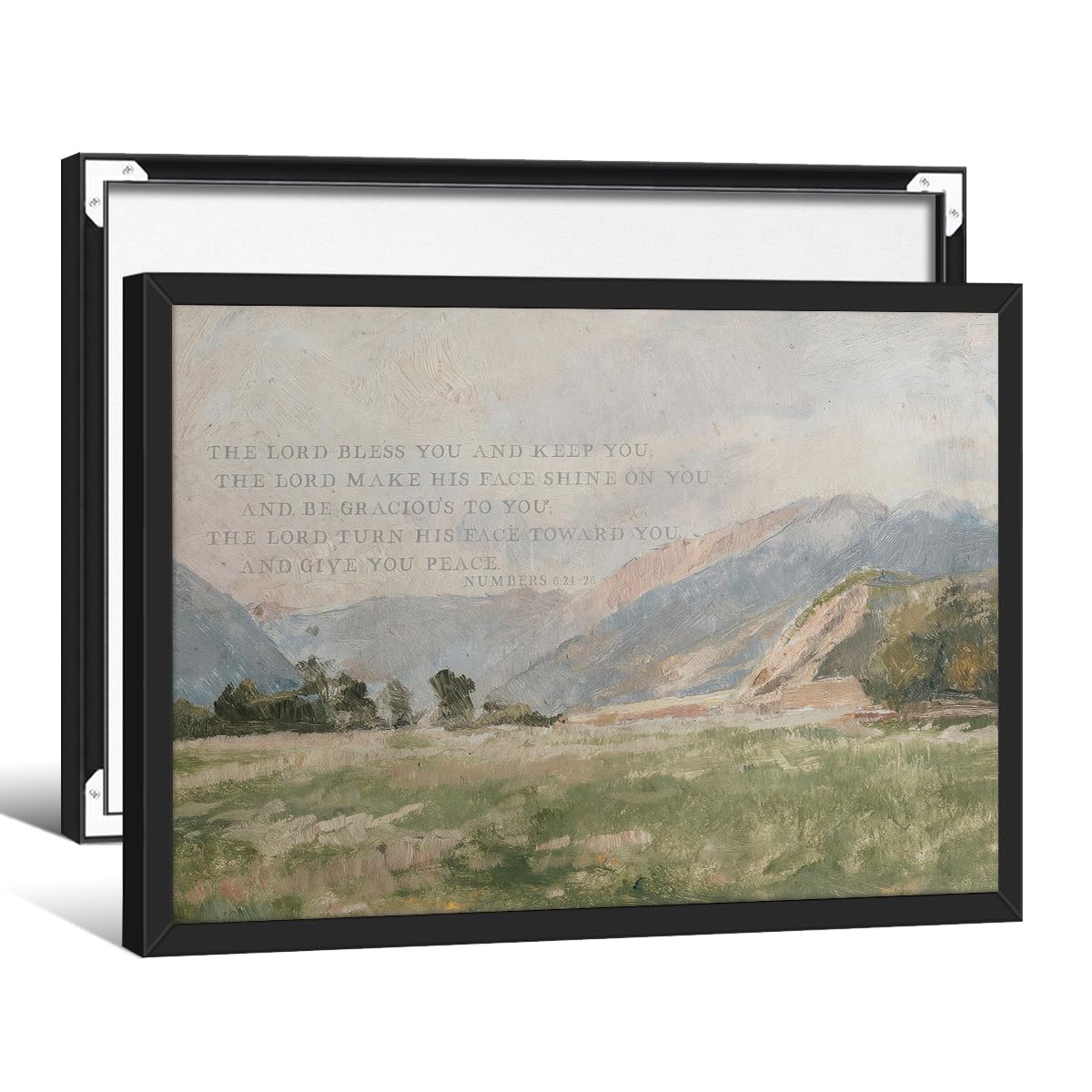 Lienzo Para Pared, Versículo Bíblico Cristiano Vintage, 30 X 40 Cm - Venta Internacional.