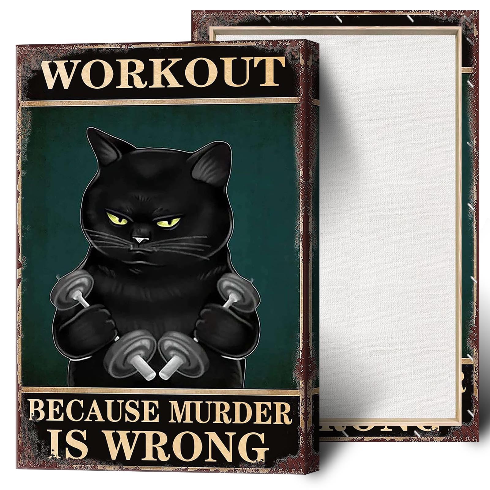 Mancuerna De Lona Divertida Para Entrenamiento De Gatos, Gimnasio, Gatos, 40 X 60 Cm, Color Negro - Venta Internacional.
