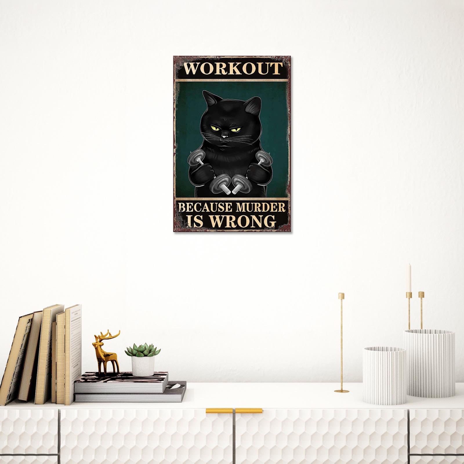 Foto 4 pulgar | Mancuerna De Lona Divertida Para Entrenamiento De Gatos, Gimnasio, Gatos, 40 X 60 Cm, Color Negro - Venta Internacional.