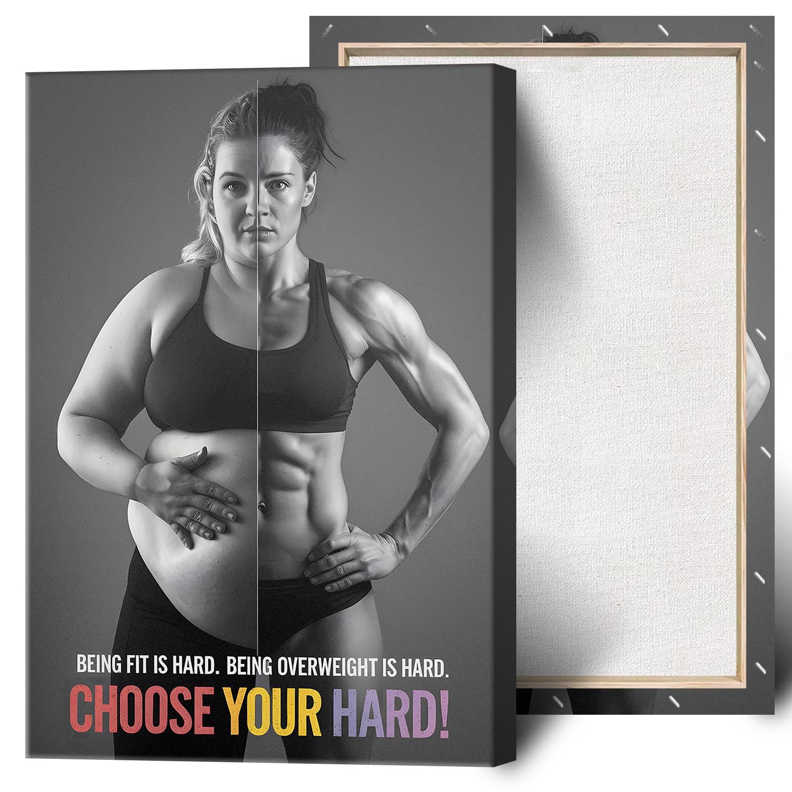 Foto 1 | Arte De Pared Motivacional Para Mujeres En Blanco Y Negro, 40 X 60 Cm - Venta Internacional.