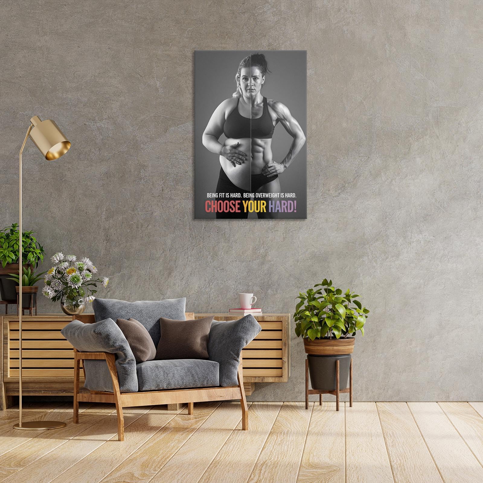 Foto 4 pulgar | Arte De Pared Motivacional Para Mujeres En Blanco Y Negro, 40 X 60 Cm - Venta Internacional.