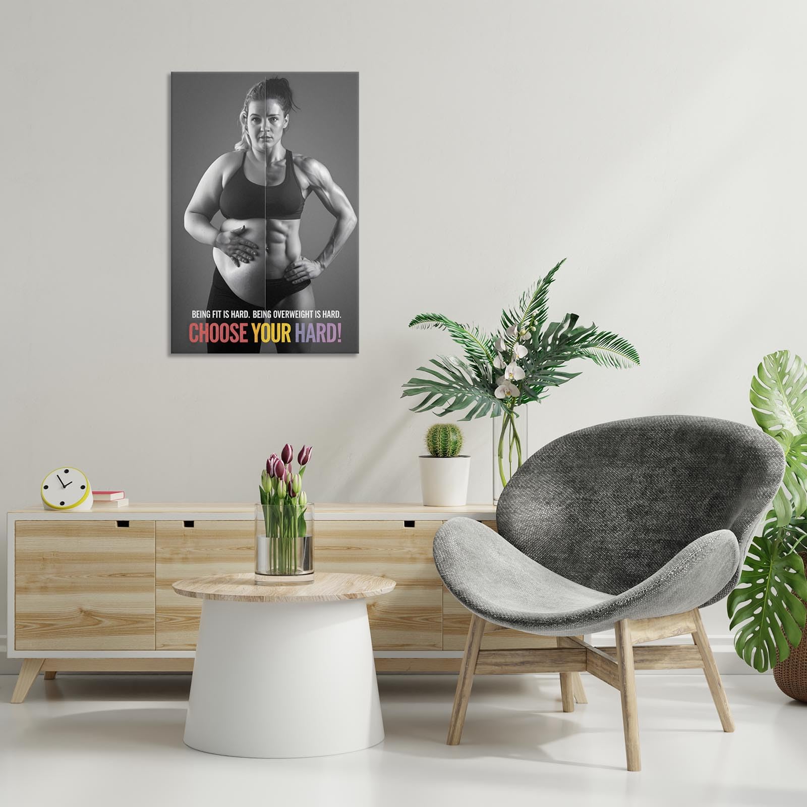 Foto 5 pulgar | Arte De Pared Motivacional Para Mujeres En Blanco Y Negro, 40 X 60 Cm - Venta Internacional.