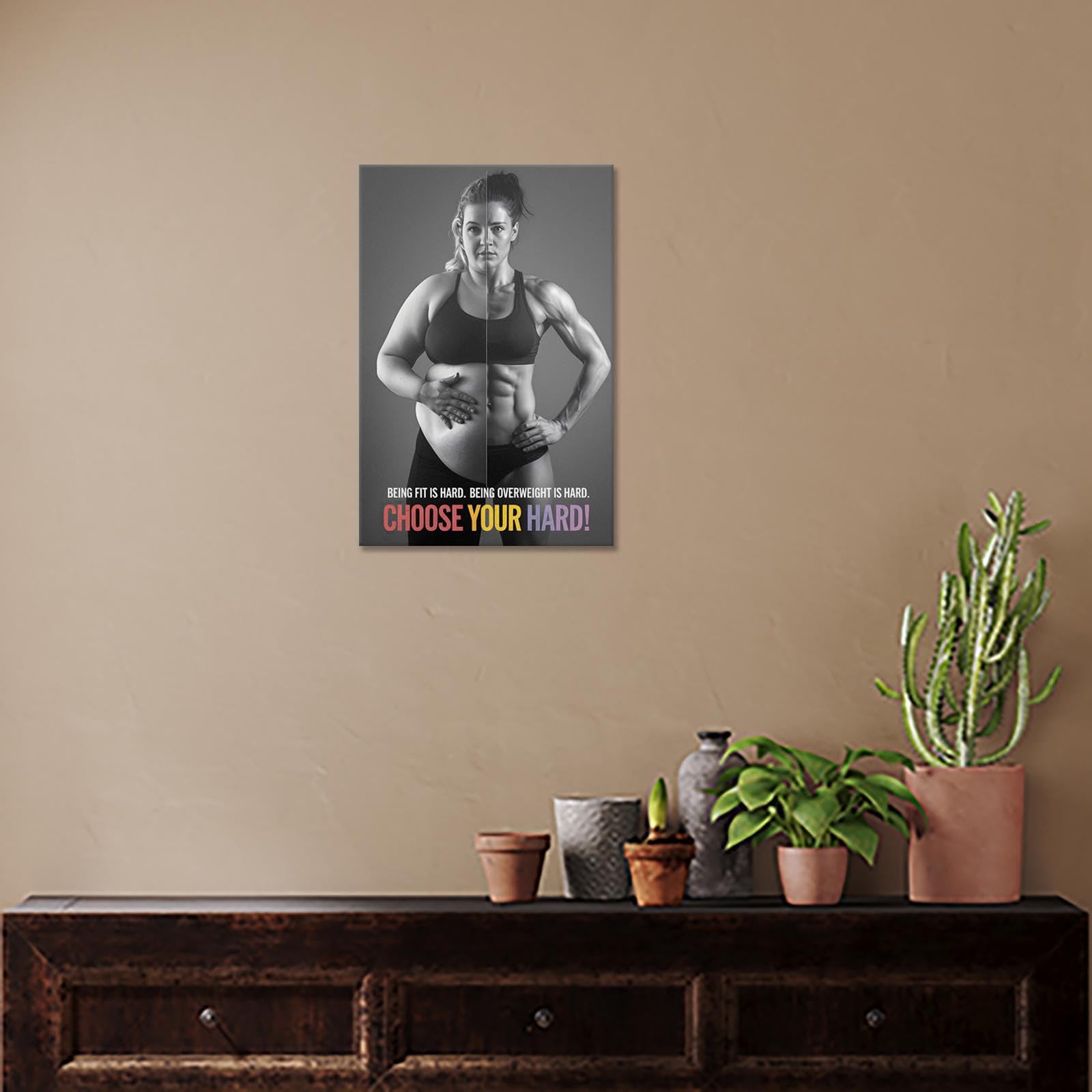 Foto 6 pulgar | Arte De Pared Motivacional Para Mujeres En Blanco Y Negro, 40 X 60 Cm - Venta Internacional.