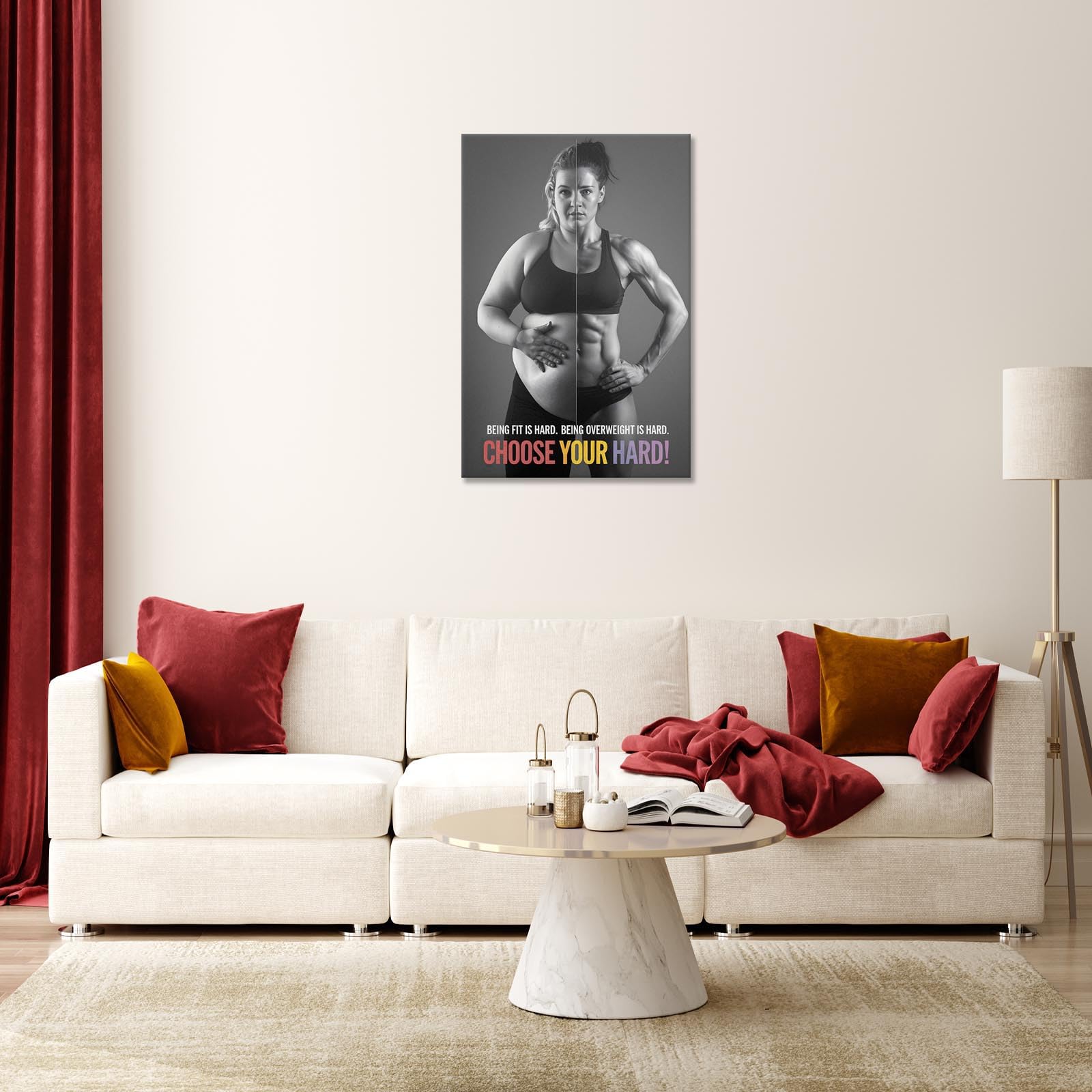 Foto 7 pulgar | Arte De Pared Motivacional Para Mujeres En Blanco Y Negro, 40 X 60 Cm - Venta Internacional.