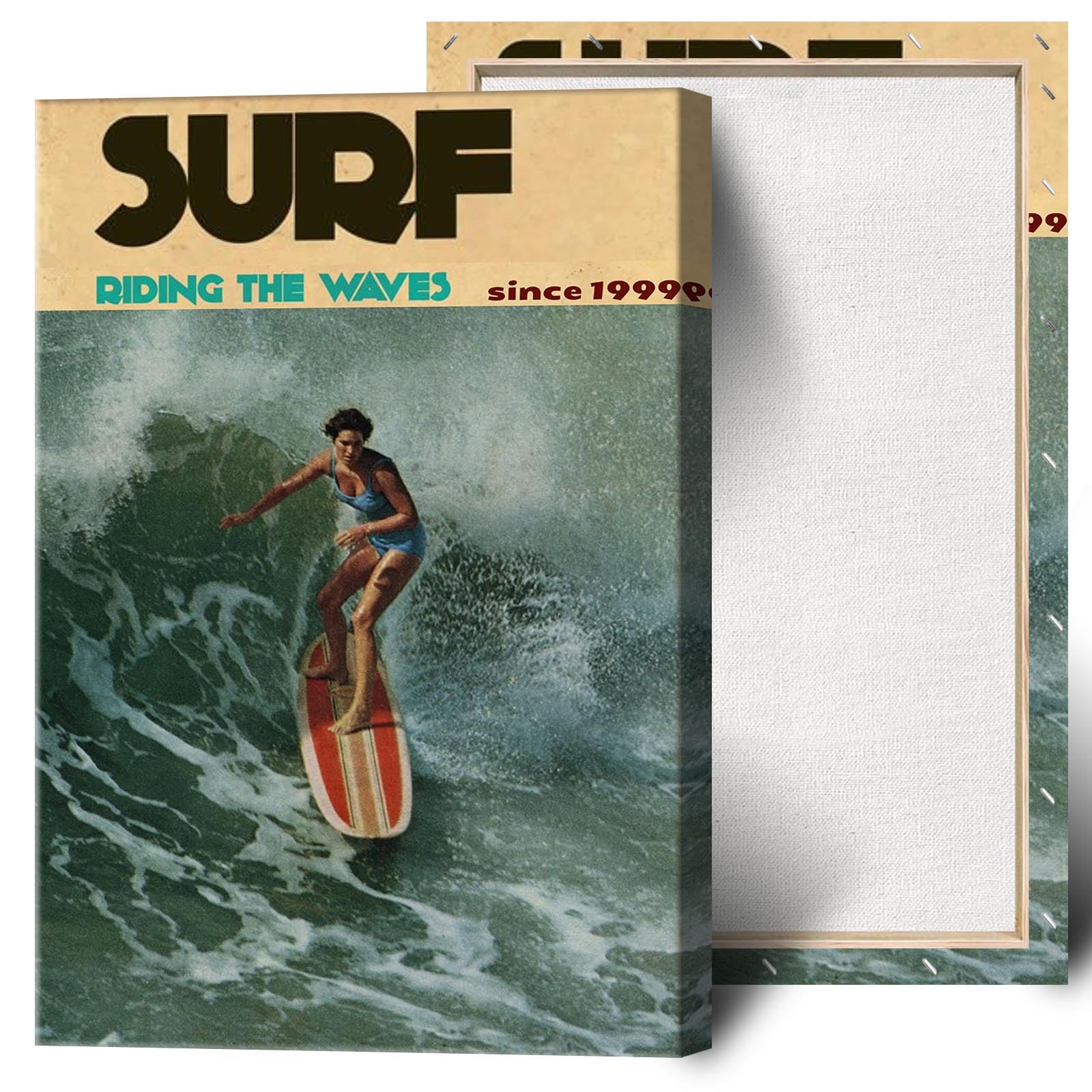 Foto 2 pulgar | Lienzo Para Pared, Pósters Vintage De Revistas De Surf, 40 X 60 Cm - Venta Internacional.