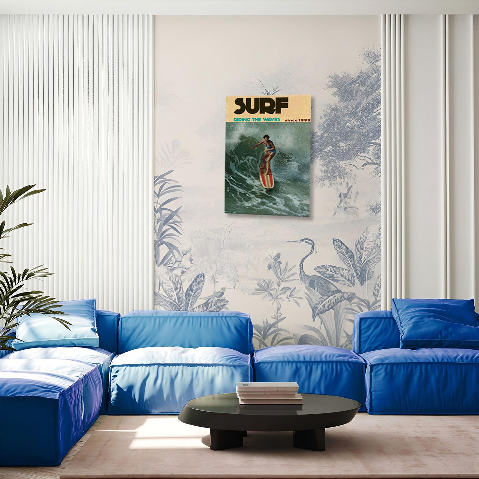 Foto 3 | Lienzo Para Pared, Pósters Vintage De Revistas De Surf, 40 X 60 Cm - Venta Internacional.