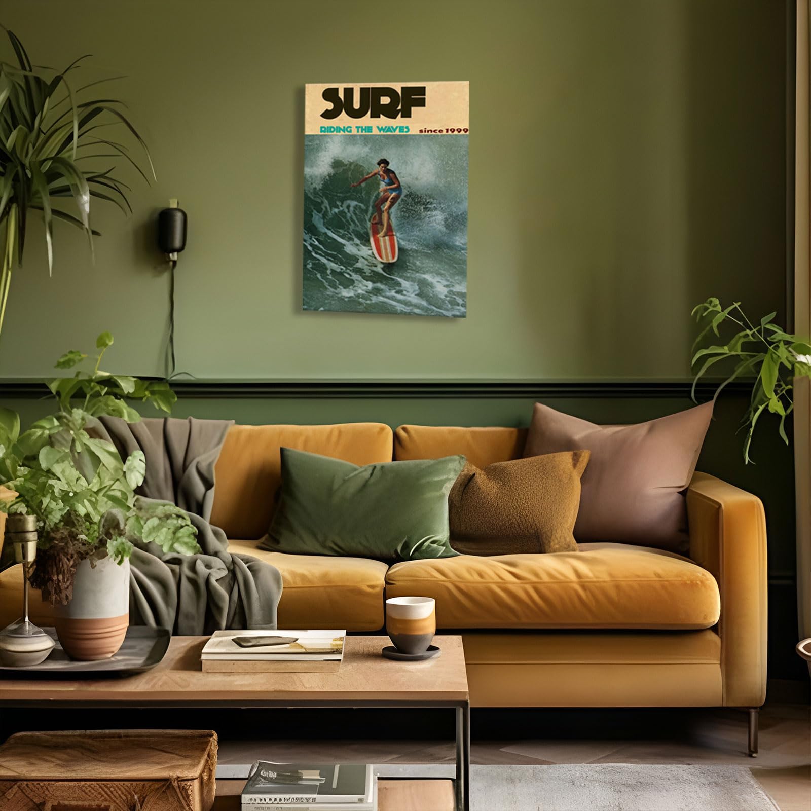 Foto 5 | Lienzo Para Pared, Pósters Vintage De Revistas De Surf, 40 X 60 Cm - Venta Internacional.