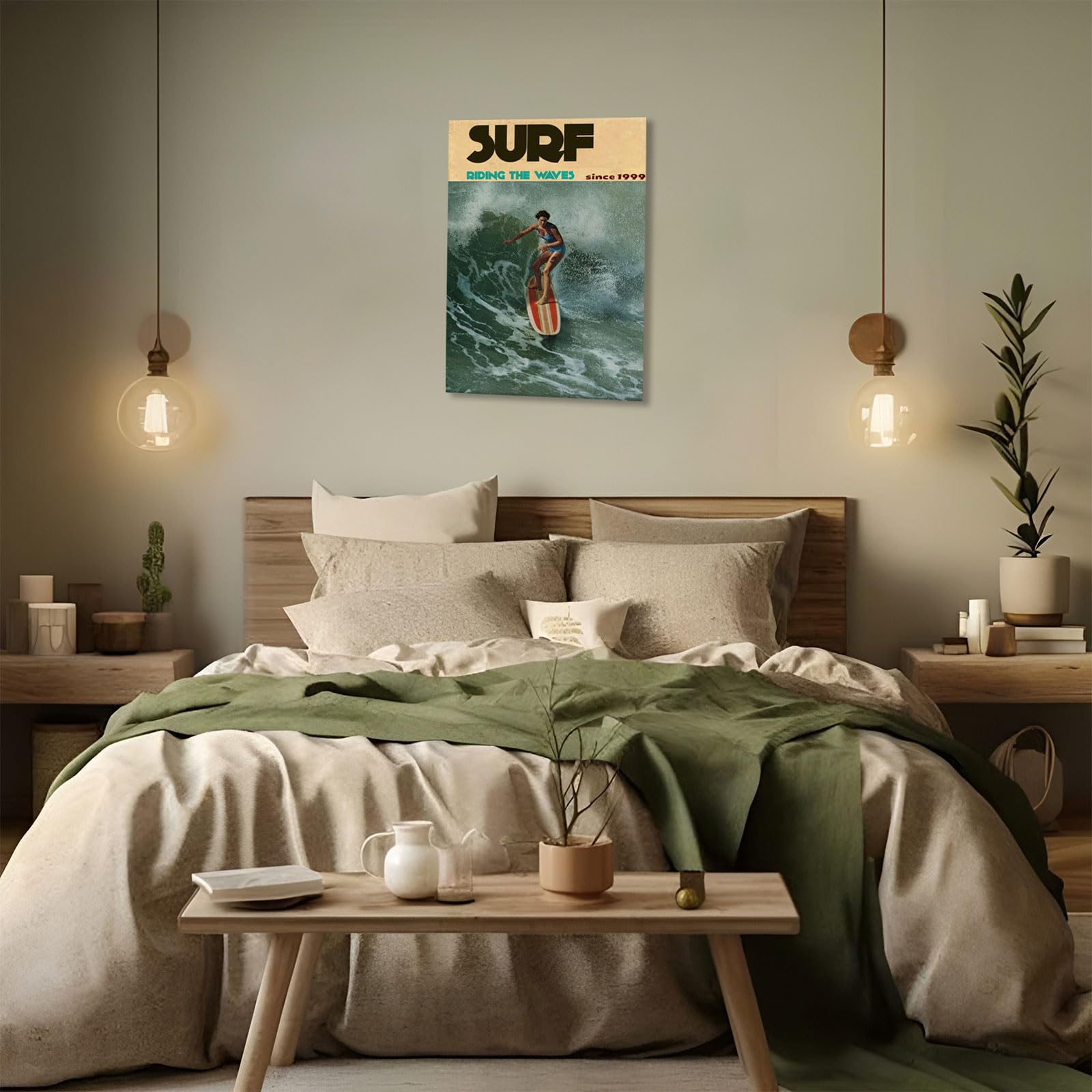 Foto 8 pulgar | Lienzo Para Pared, Pósters Vintage De Revistas De Surf, 40 X 60 Cm - Venta Internacional.