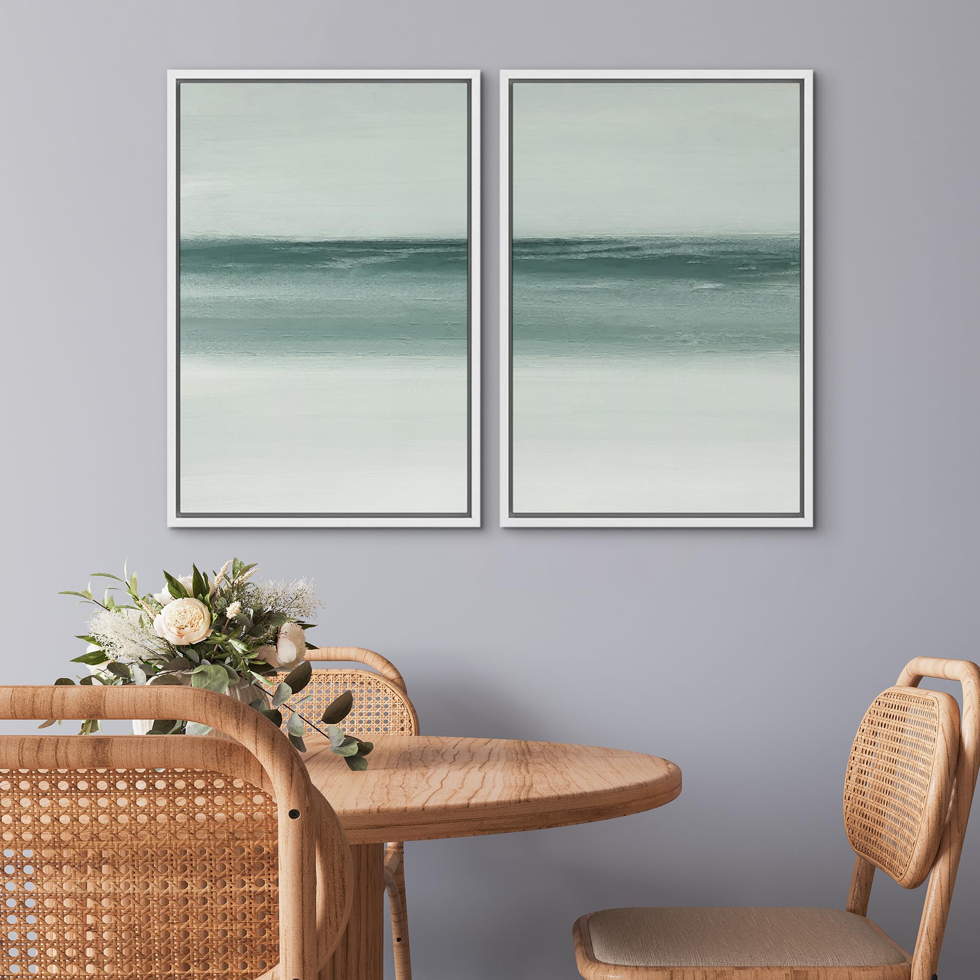 Foto 4 pulgar | Set De Arte Mural Con Estampado Sobre Lienzo Signwin Modern Abstract Ocean - Venta Internacional.