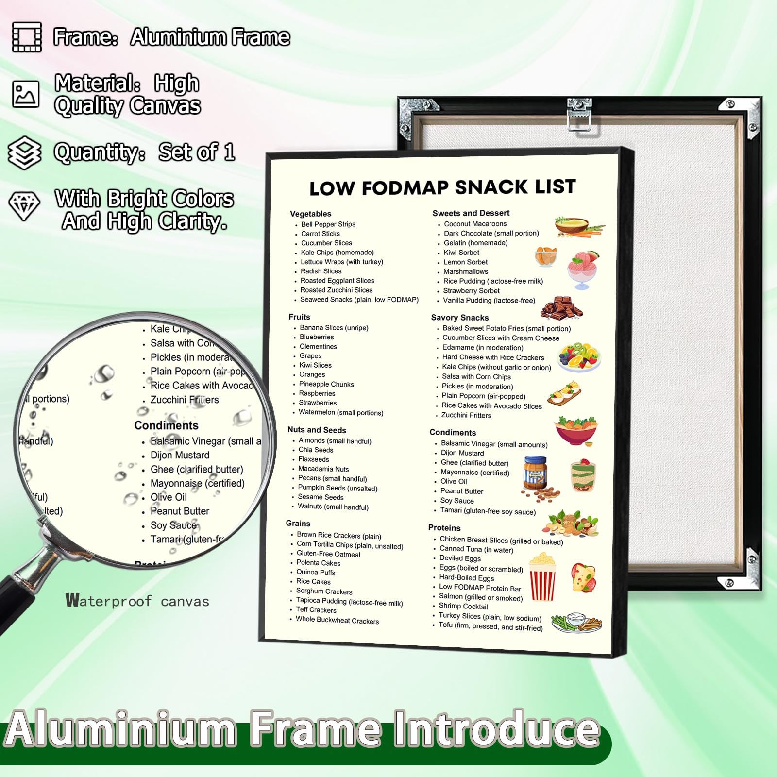 Foto 2 | Láminas Murales Divertidas Para Combinar Alimentos Y Nutrientes Para Cocina, 40 X 60 Cm - Venta Internacional.