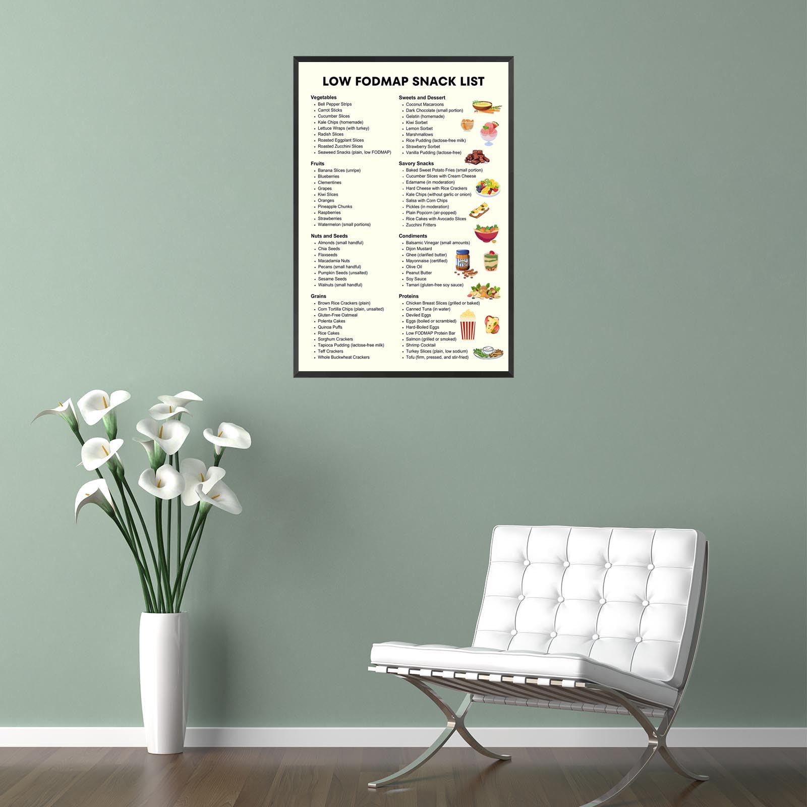 Foto 6 pulgar | Láminas Murales Divertidas Para Combinar Alimentos Y Nutrientes Para Cocina, 40 X 60 Cm - Venta Internacional.
