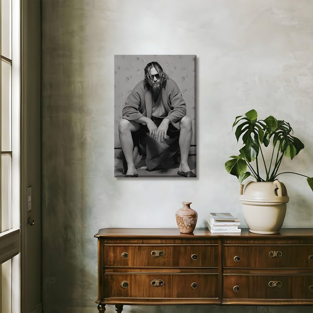 Foto 8 pulgar | Póster Divertido De La Película De Baño El Gran Lebowski, 40 X 60 Cm, Enmarcado - Venta Internacional.