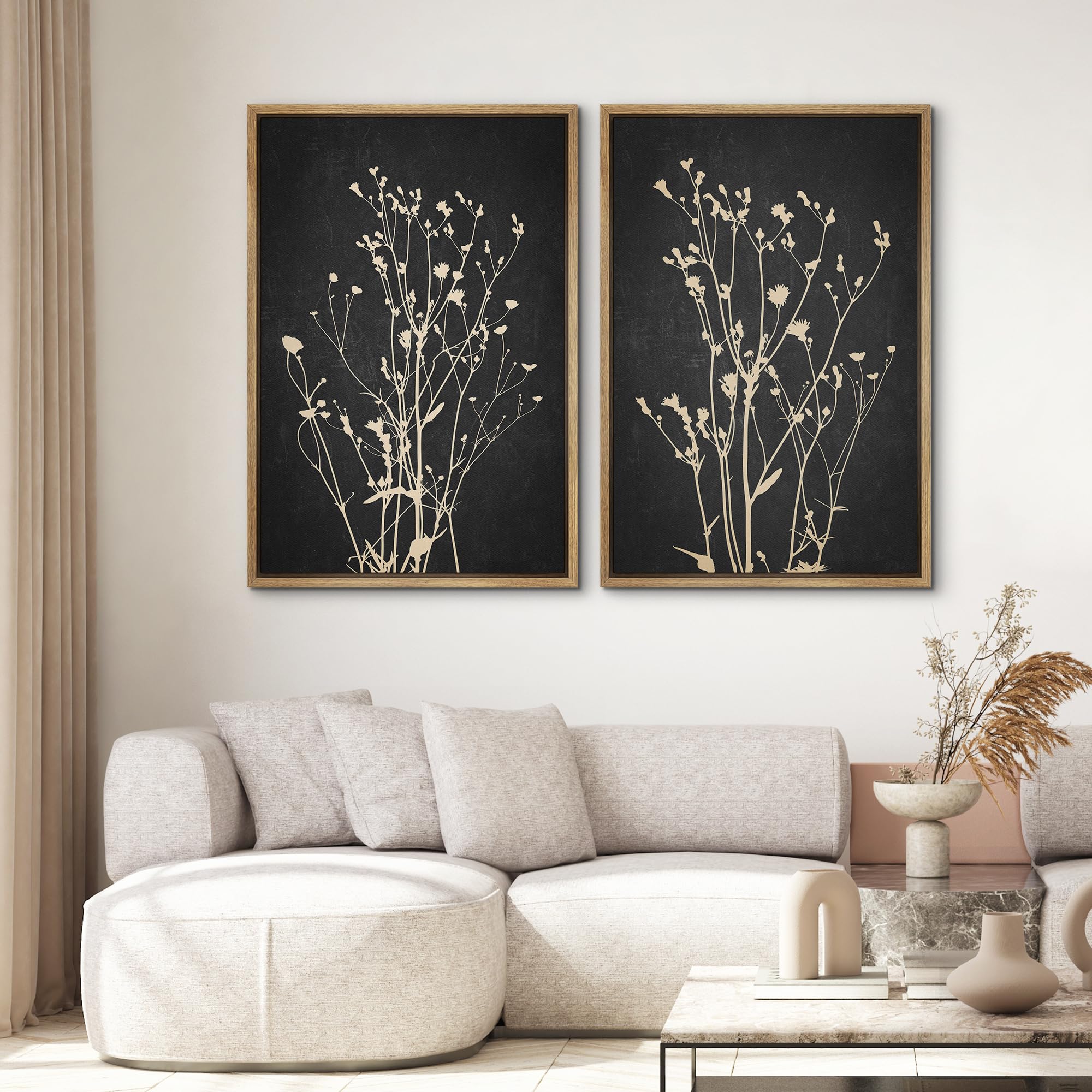 Foto 3 pulgar | Set De Arte Mural Con Estampado Sobre Lienzo Signwin Wildflower Silhouette - Venta Internacional.