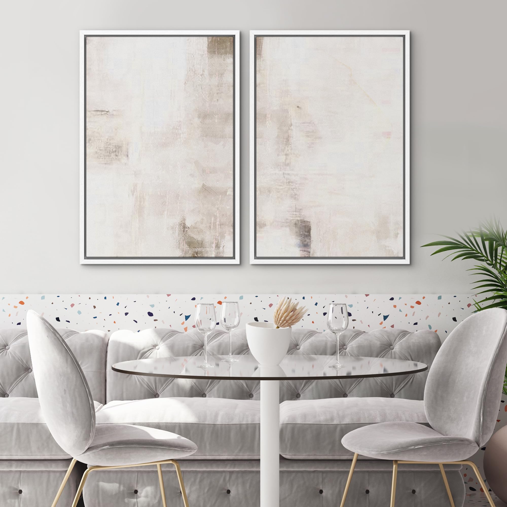 Foto 2 | Set De Arte Mural Con Estampado Sobre Lienzo Signwin, Enmarcado, 40 X 60 Cm, 2 Unidades - Venta Internacional.