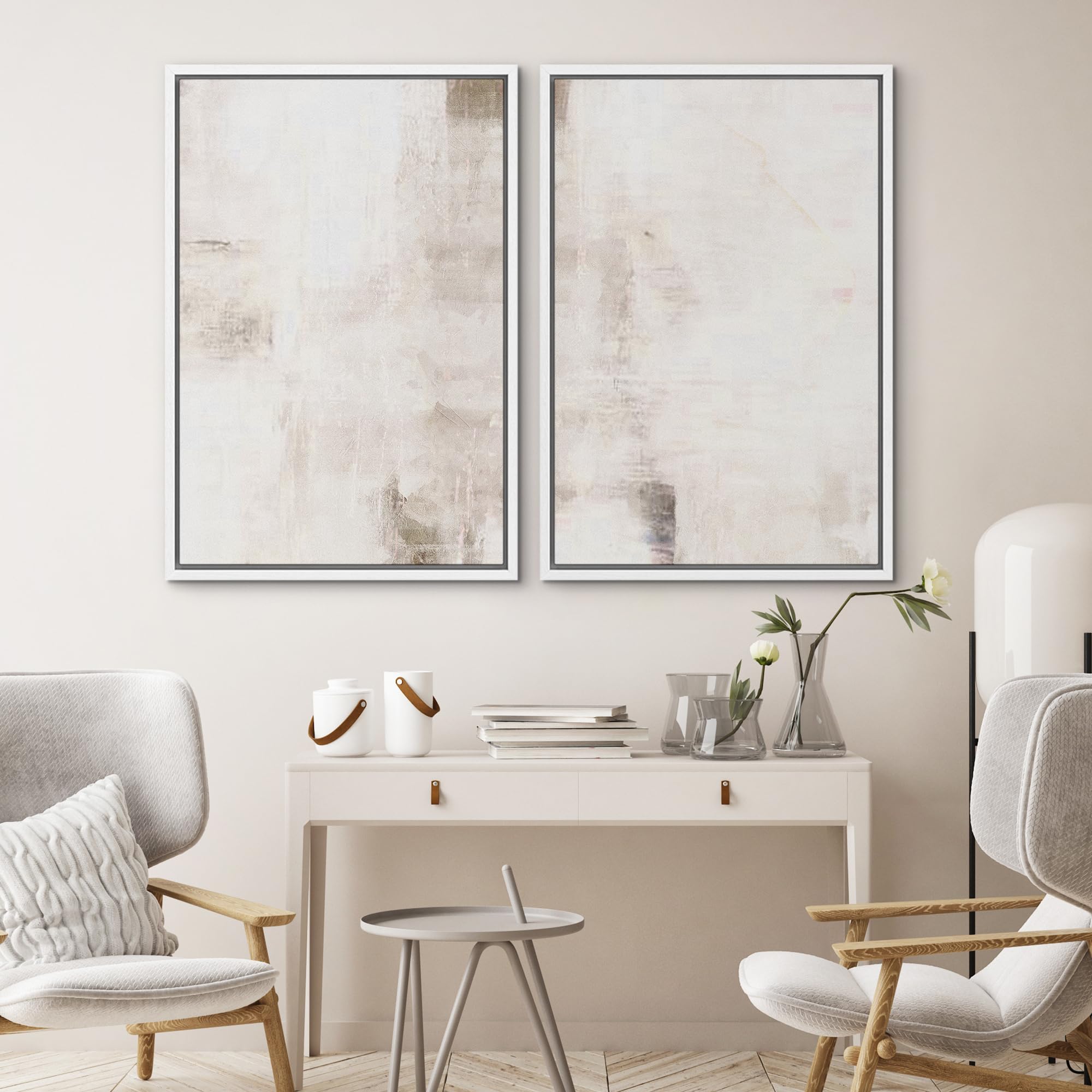 Foto 4 | Set De Arte Mural Con Estampado Sobre Lienzo Signwin, Enmarcado, 40 X 60 Cm, 2 Unidades - Venta Internacional.