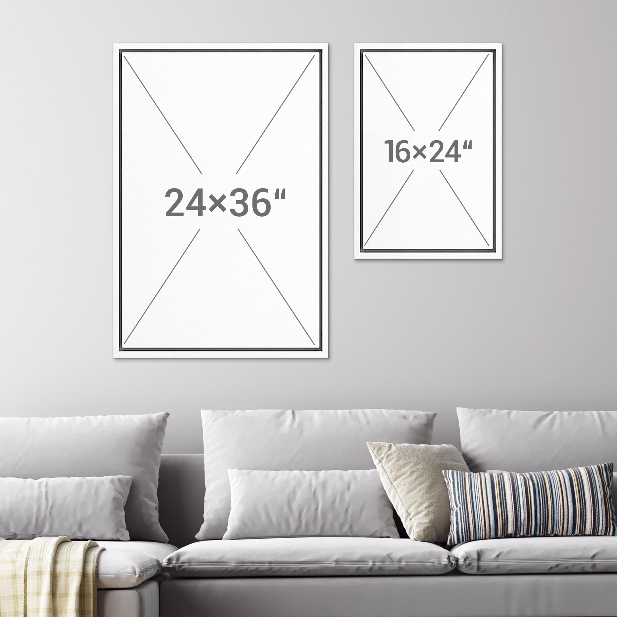 Foto 6 | Set De Arte Mural Con Estampado Sobre Lienzo Signwin, Enmarcado, 40 X 60 Cm, 2 Unidades - Venta Internacional.