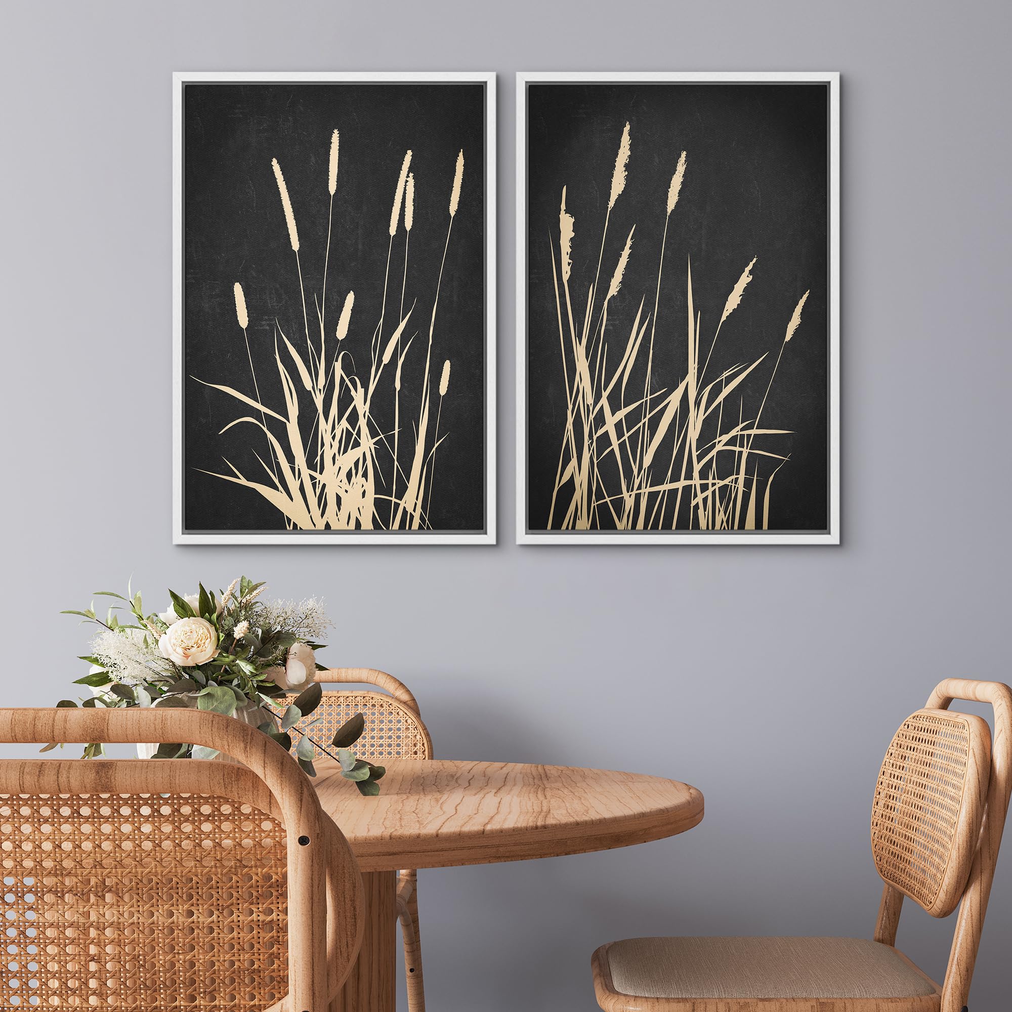 Foto 4 pulgar | Set De Arte Mural Con Estampado Sobre Lienzo Signwin Botanical Silhouette - Venta Internacional.