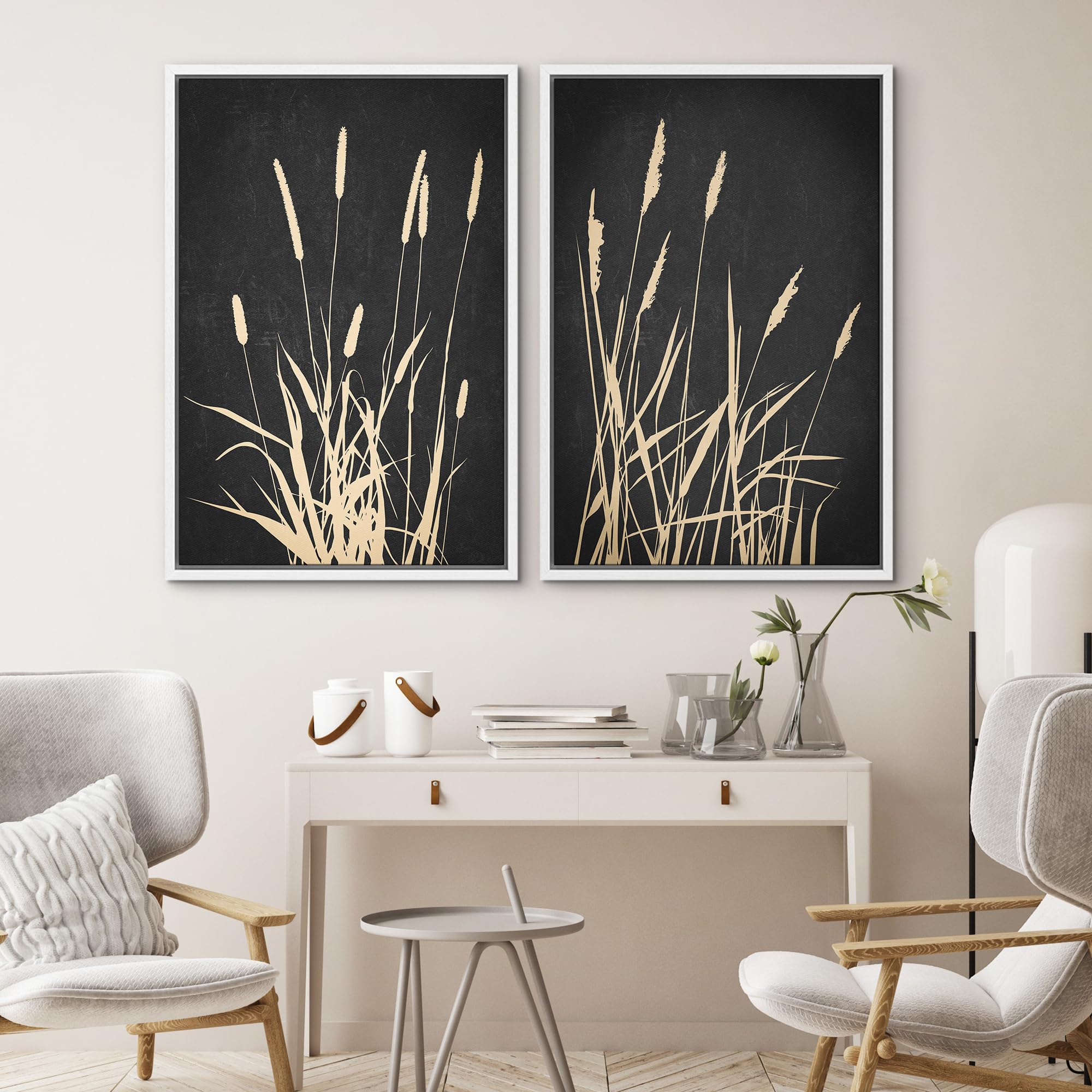Foto 4 | Set De Arte Mural Con Estampado Sobre Lienzo Signwin Botanical Silhouette - Venta Internacional.