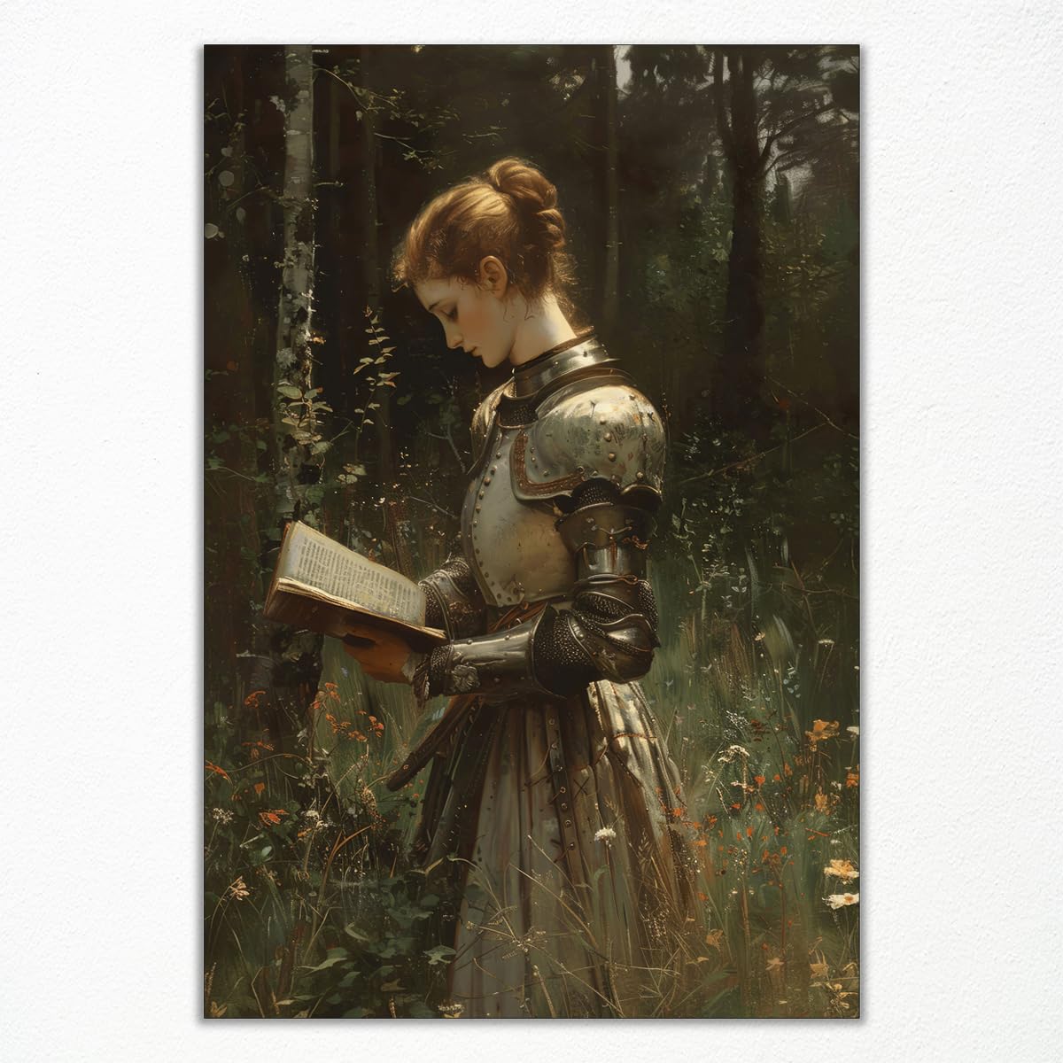 Foto 2 pulgar | Póster Mural Lady Knight Leyendo En El Bosque, 40 X 60 Cm - Venta Internacional.