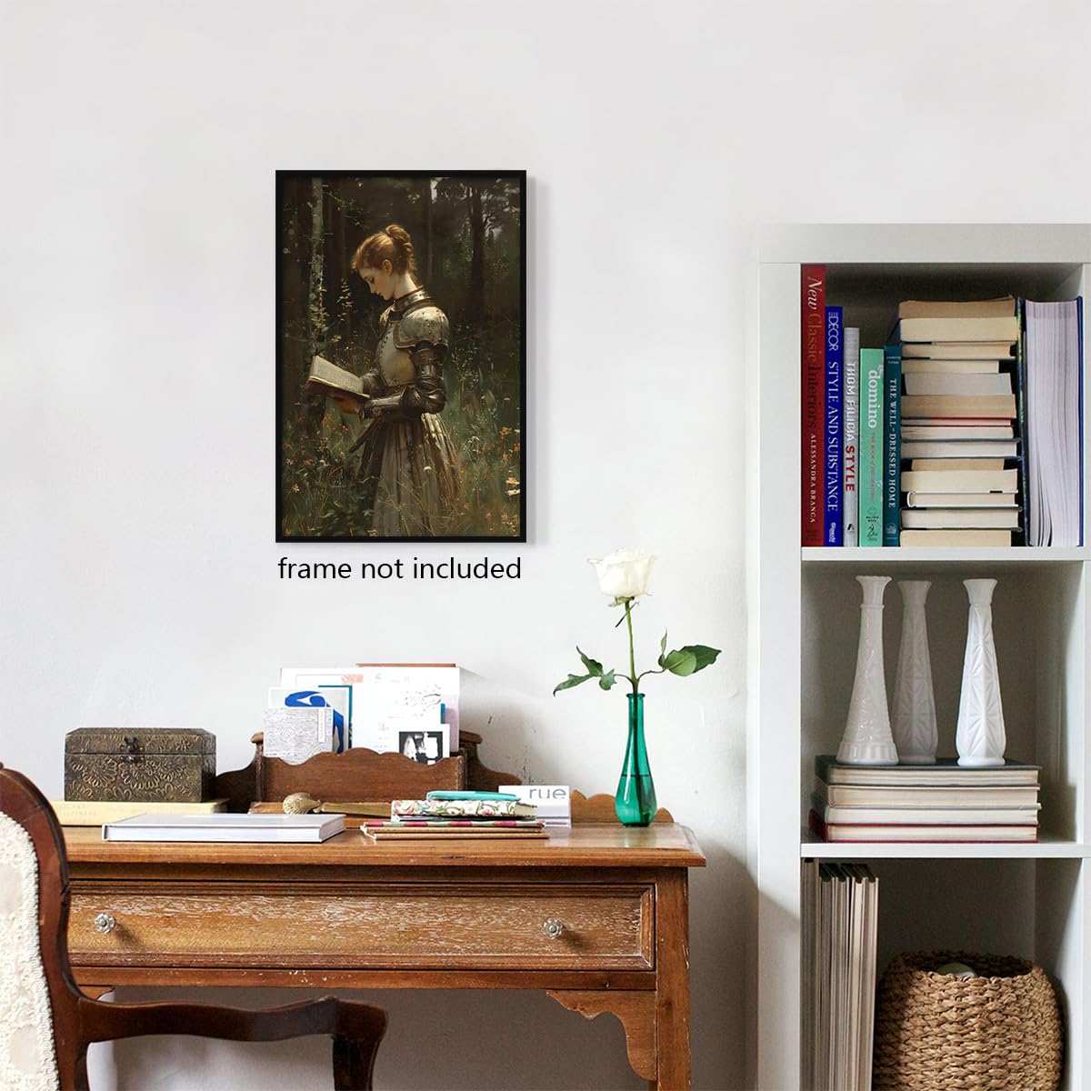 Foto 4 pulgar | Póster Mural Lady Knight Leyendo En El Bosque, 40 X 60 Cm - Venta Internacional.