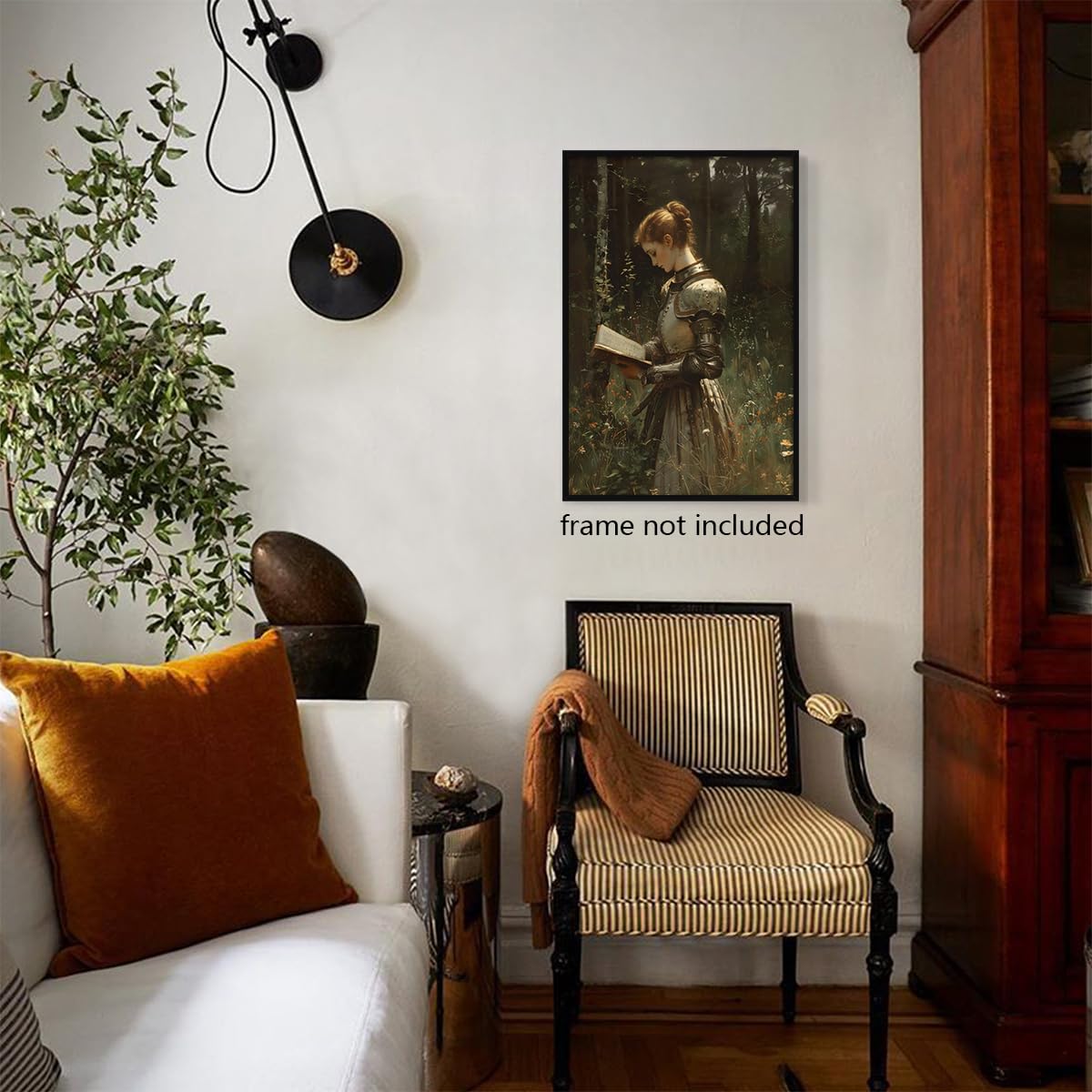 Foto 5 pulgar | Póster Mural Lady Knight Leyendo En El Bosque, 40 X 60 Cm - Venta Internacional.