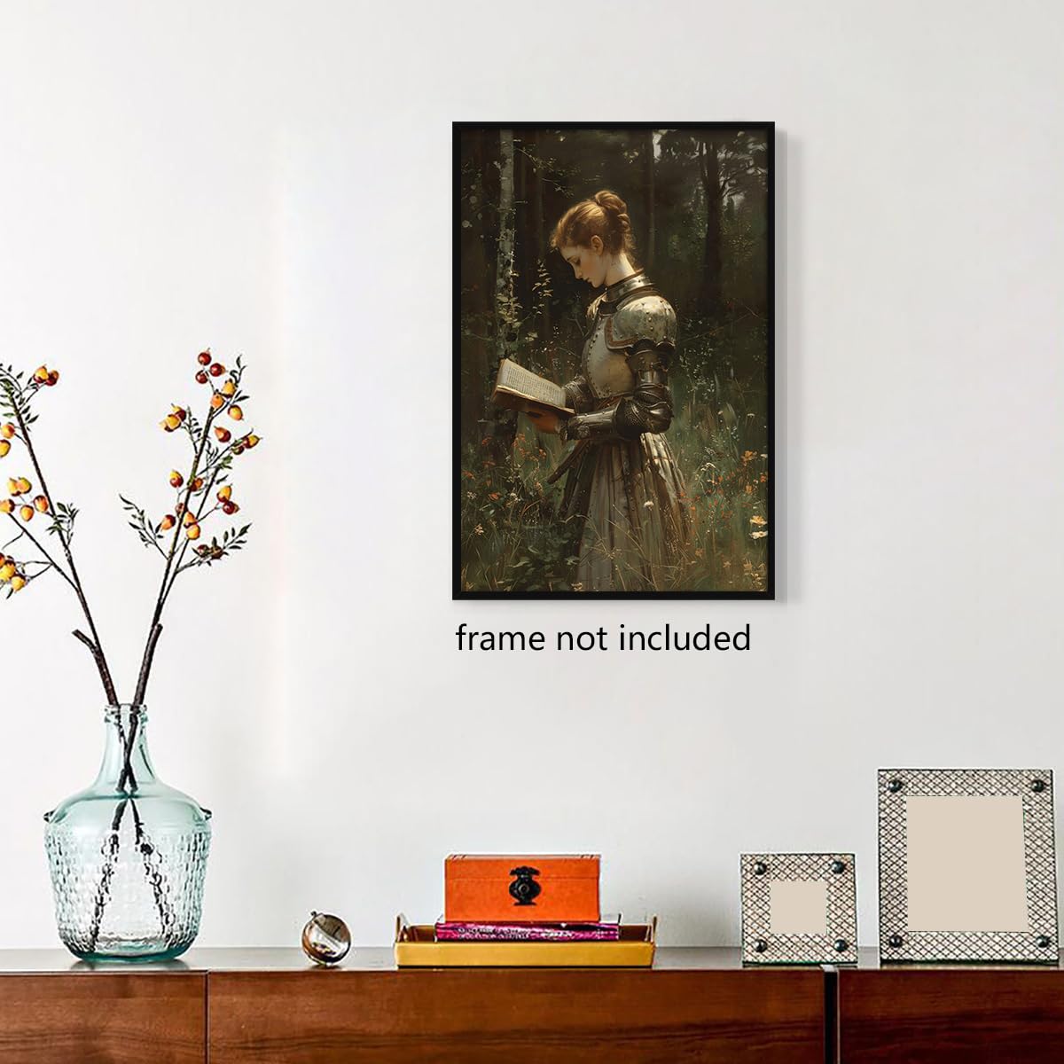Foto 6 pulgar | Póster Mural Lady Knight Leyendo En El Bosque, 40 X 60 Cm - Venta Internacional.