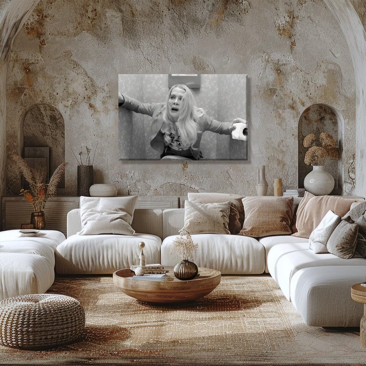 Foto 6 pulgar | Póster Divertido, Película, Decoración De Pared Para Baño, Vintage, Negro Y Blanco - Venta Internacional.