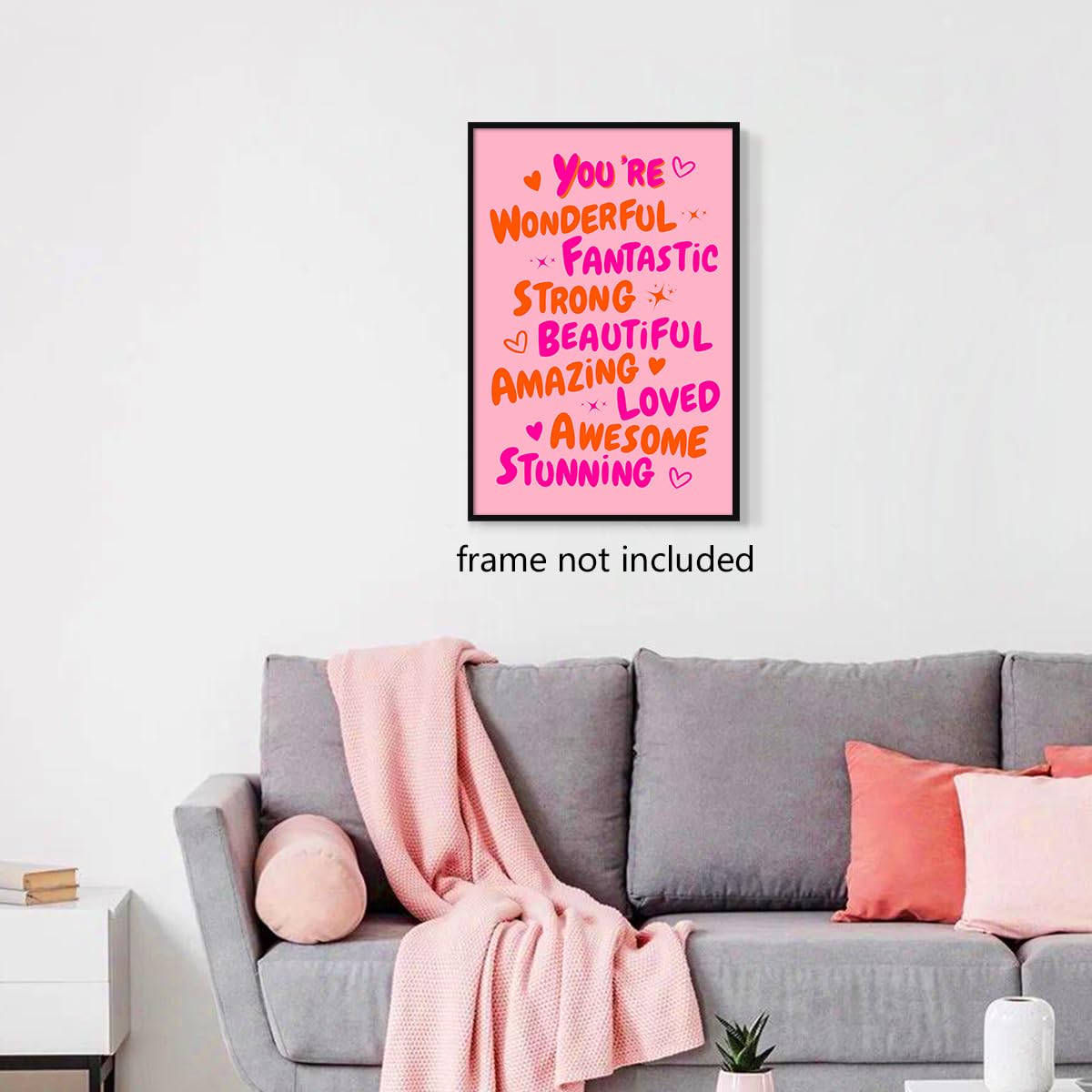 Foto 5 pulgar | Póster Sobre Lienzo Para Pared Trendy You Are Amazing, 40 X 60 Cm - Venta Internacional.