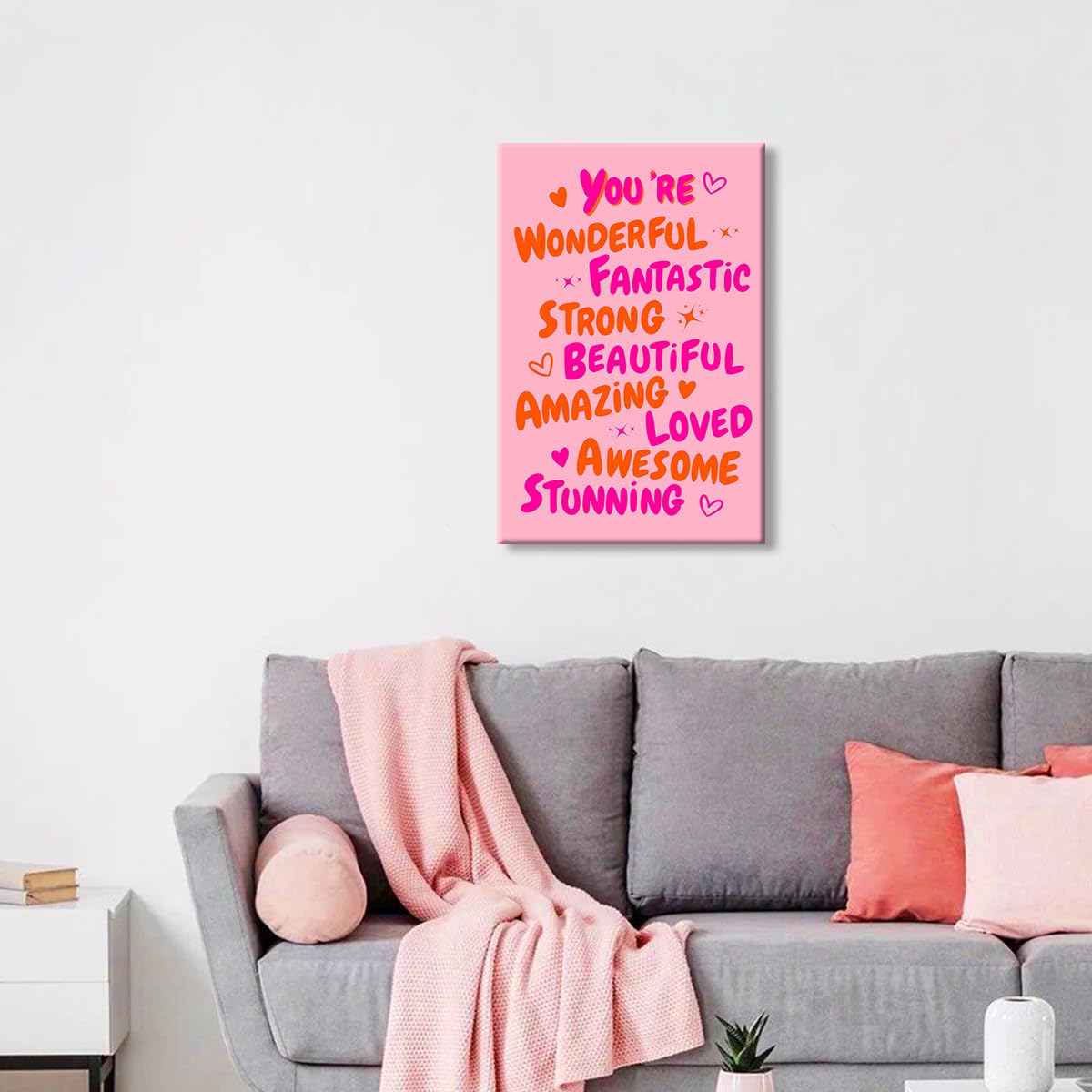 Foto 5 pulgar | Lienzo Decorativo Para Pared Trendy You Are Amazing, 40 X 60 Cm - Venta Internacional.
