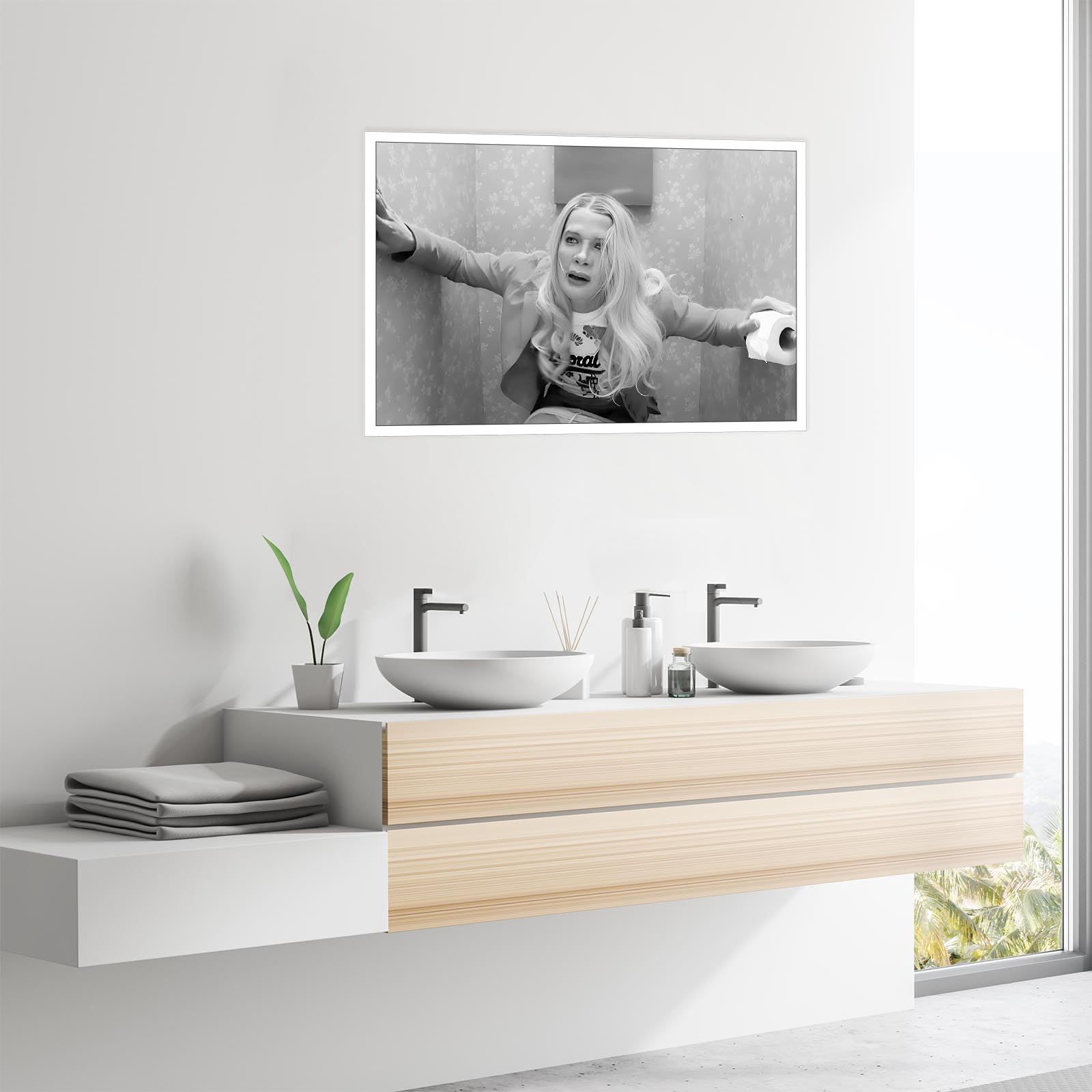 Foto 8 pulgar | Póster De Baño Con Divertida Película Vintage De Chicas Blancas, 40 X 60 Cm - Venta Internacional.