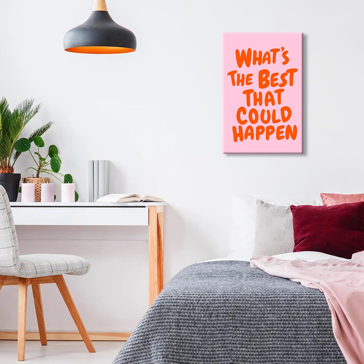 Foto 3 pulgar | Póster Trendy Con La Frase «lo Mejor Que Podría Pasar», 40 X 60 Cm - Venta Internacional.