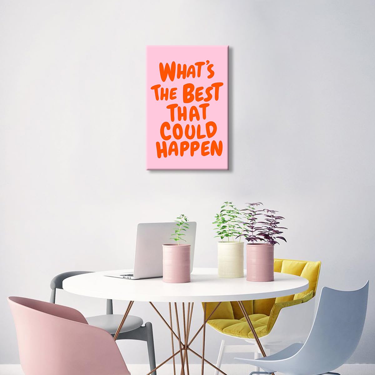 Foto 3 | Póster Trendy Con La Frase «lo Mejor Que Podría Pasar», 40 X 60 Cm - Venta Internacional.