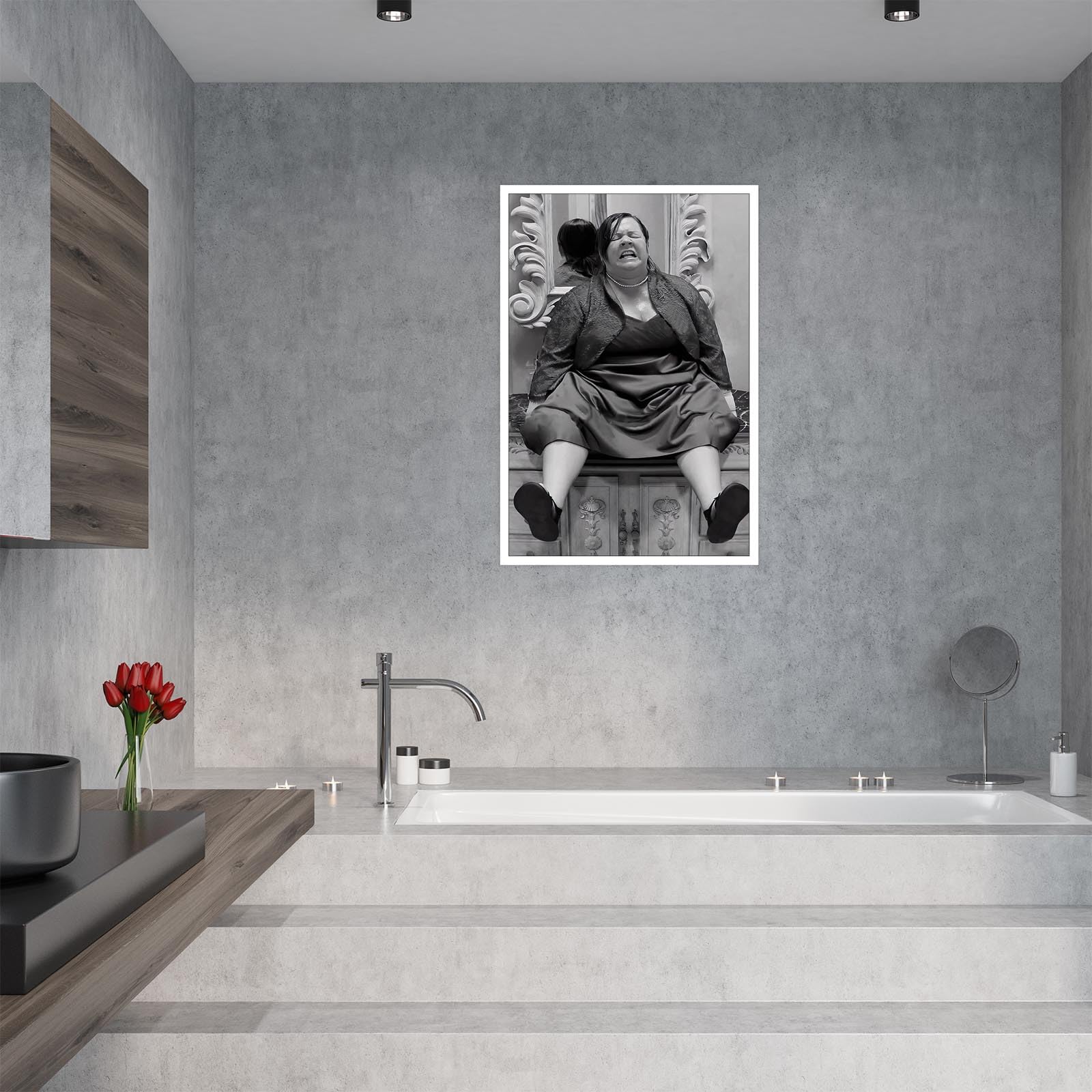 Foto 3 pulgar | Póster Divertido De Película De Damas De Honor En Blanco Y Negro Para Baño, 40 X 60 Cm - Venta Internacional.