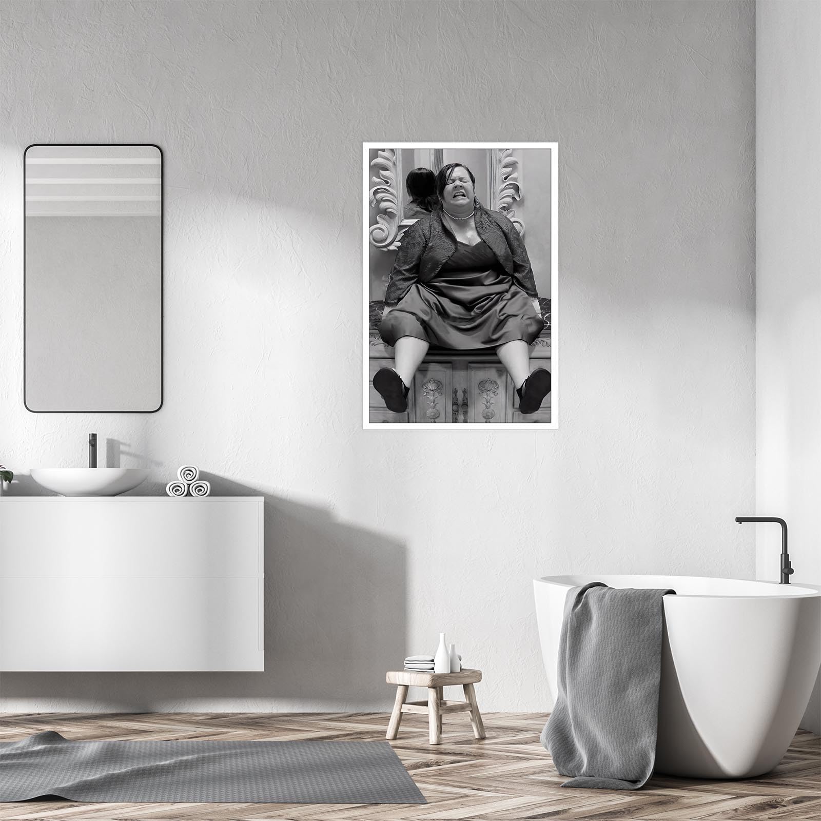 Foto 6 pulgar | Póster Divertido De Película De Damas De Honor En Blanco Y Negro Para Baño, 40 X 60 Cm - Venta Internacional.