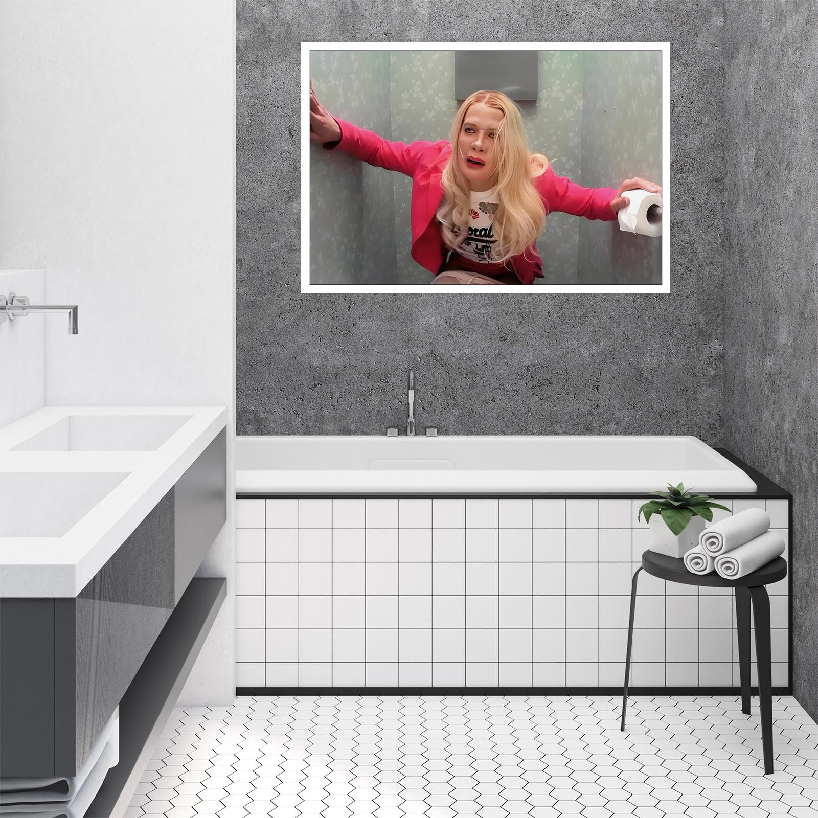 Foto 5 pulgar | Póster Decorativo De Pared Para Baño, Película Divertida De Chicas Blancas, 40 X 60 Cm - Venta Internacional.