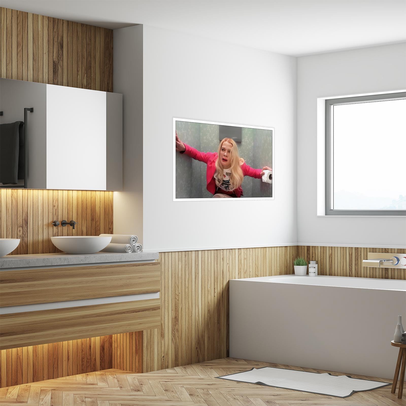 Foto 7 pulgar | Póster Decorativo De Pared Para Baño, Película Divertida De Chicas Blancas, 40 X 60 Cm - Venta Internacional.