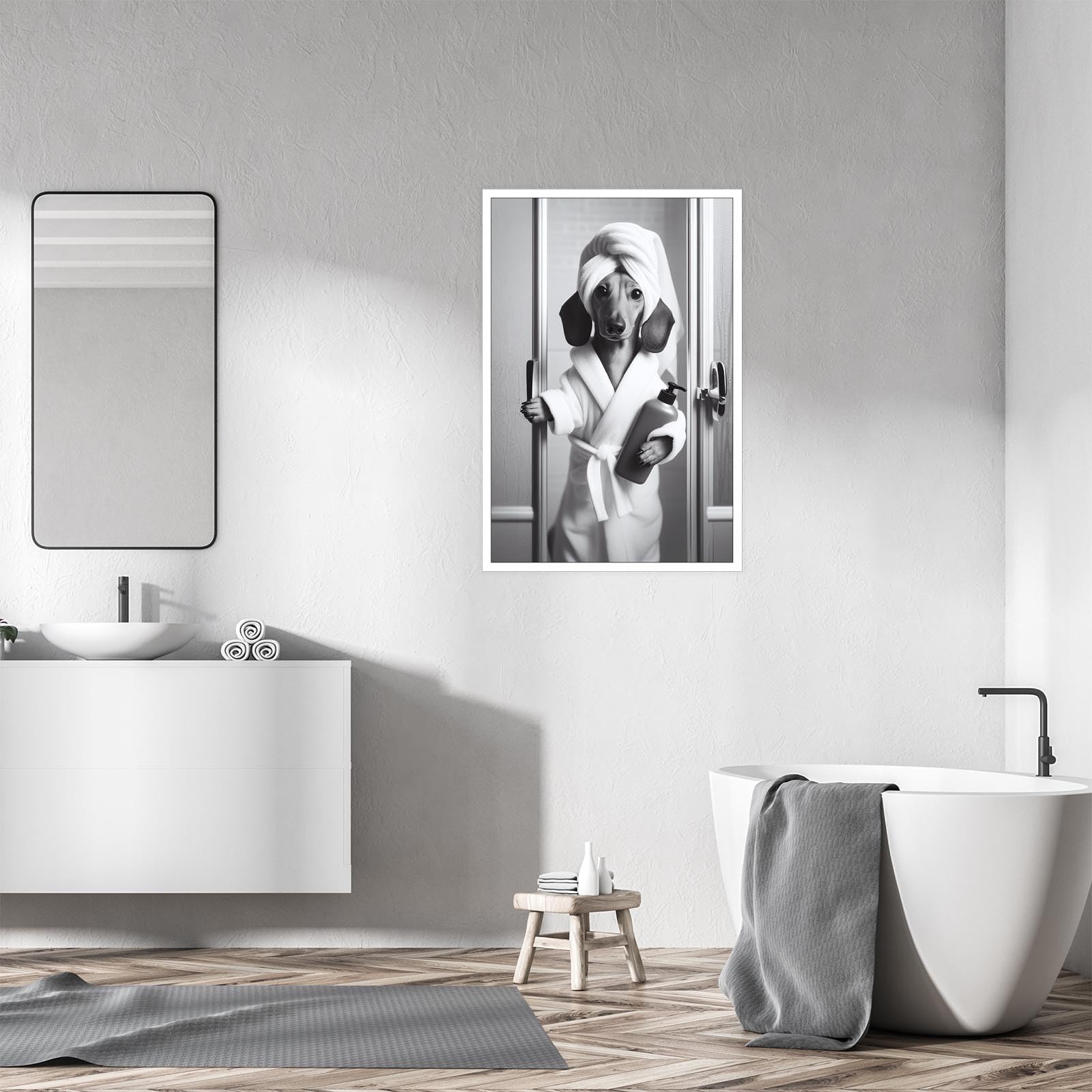Foto 6 | Lienzo Decorativo Para Pared, Divertido Diseño De Perro Salchicha, 40 X 60 Cm - Venta Internacional.