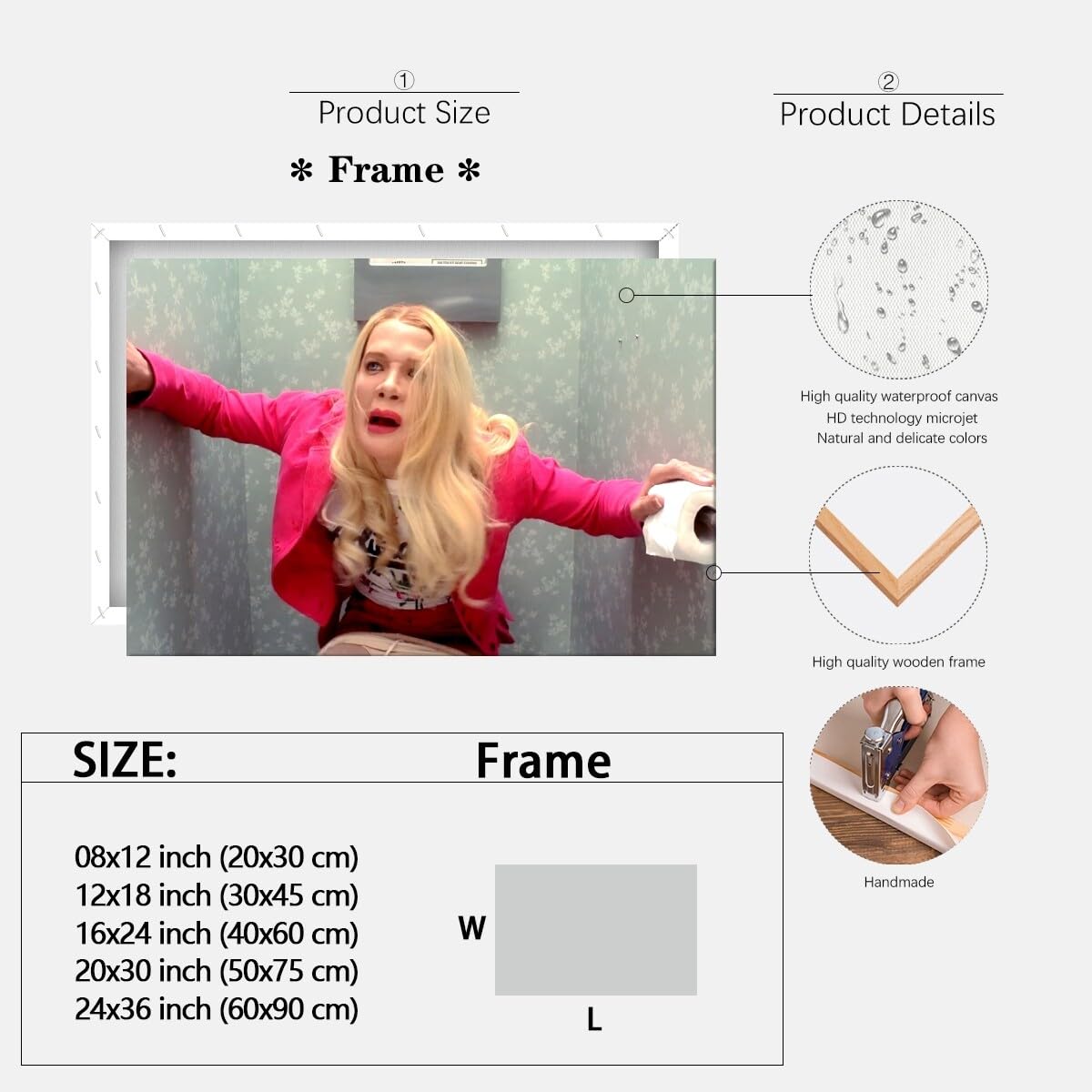 Foto 3 pulgar | Póster Decorativo De Pared Para Baño, Divertida Película De Chicas Blancas, 40 X 60 Cm - Venta Internacional.