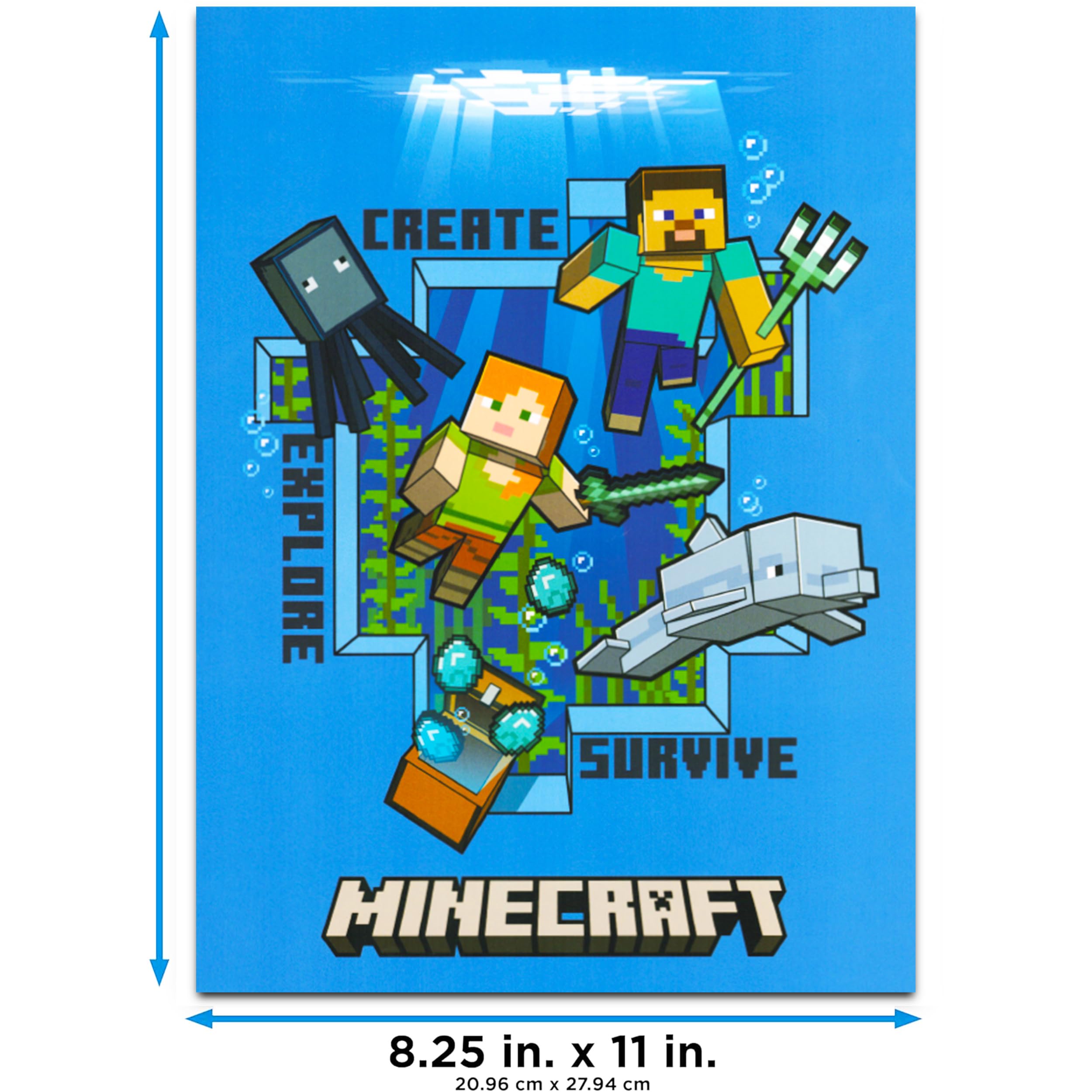 Foto 4 pulgar | Paquete De Pósteres De Minecraft Room Decor, 12 Pósters, 21 X 29 Cm, Eaasok - Venta Internacional.