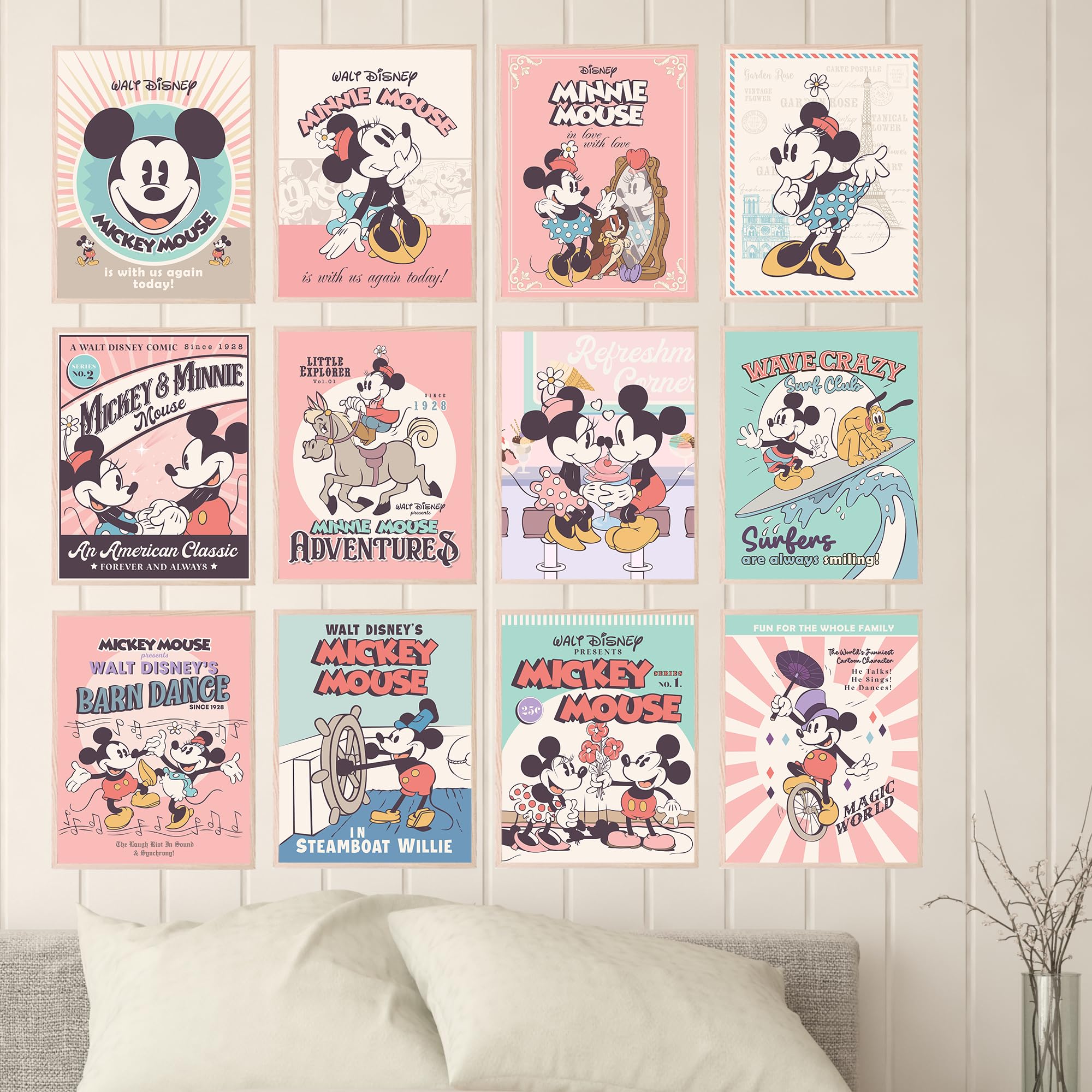 Foto 8 pulgar | Decoración De Pared Con Estampado De Pelucas Gigantes De Mickey Y Minnie De Disney, Juego De 12 - Venta Internacional.