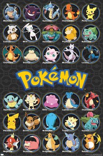 Foto 1 | Póster Mural Trends International Pokémon Favoritos De Todos Los Tiempos - Venta Internacional.