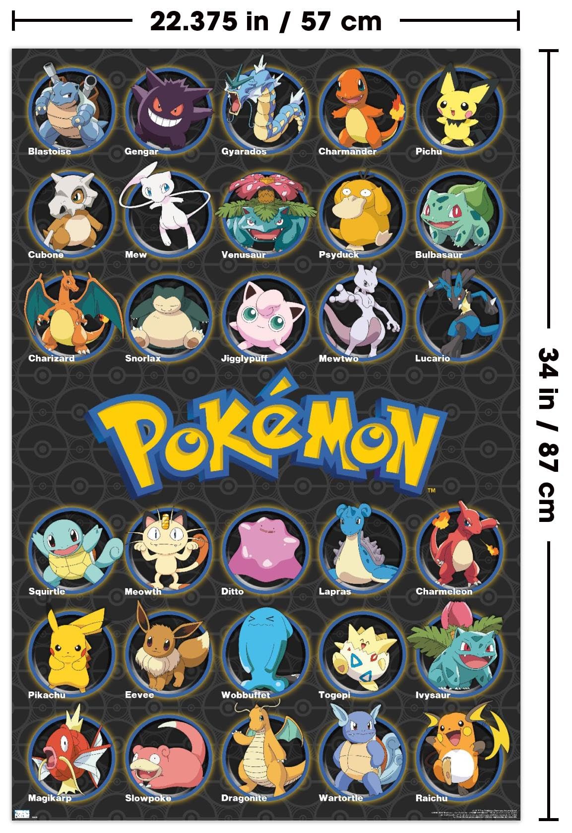 Foto 4 pulgar | Póster Mural Trends International Pokémon Favoritos De Todos Los Tiempos - Venta Internacional.