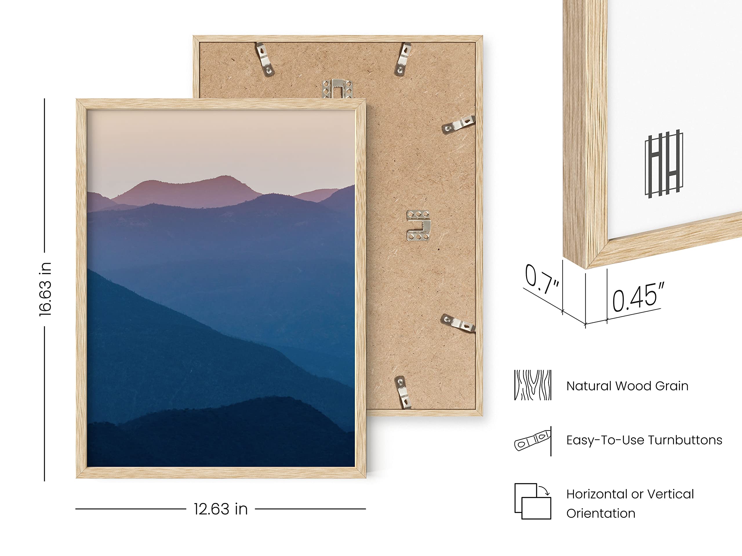 Foto 4 pulgar | Decoración De Pared Haus And Hues Frame Art Con Diseño De Montañas, Juego De 3 Unidades, 30 X 40 Cm - Venta Interna